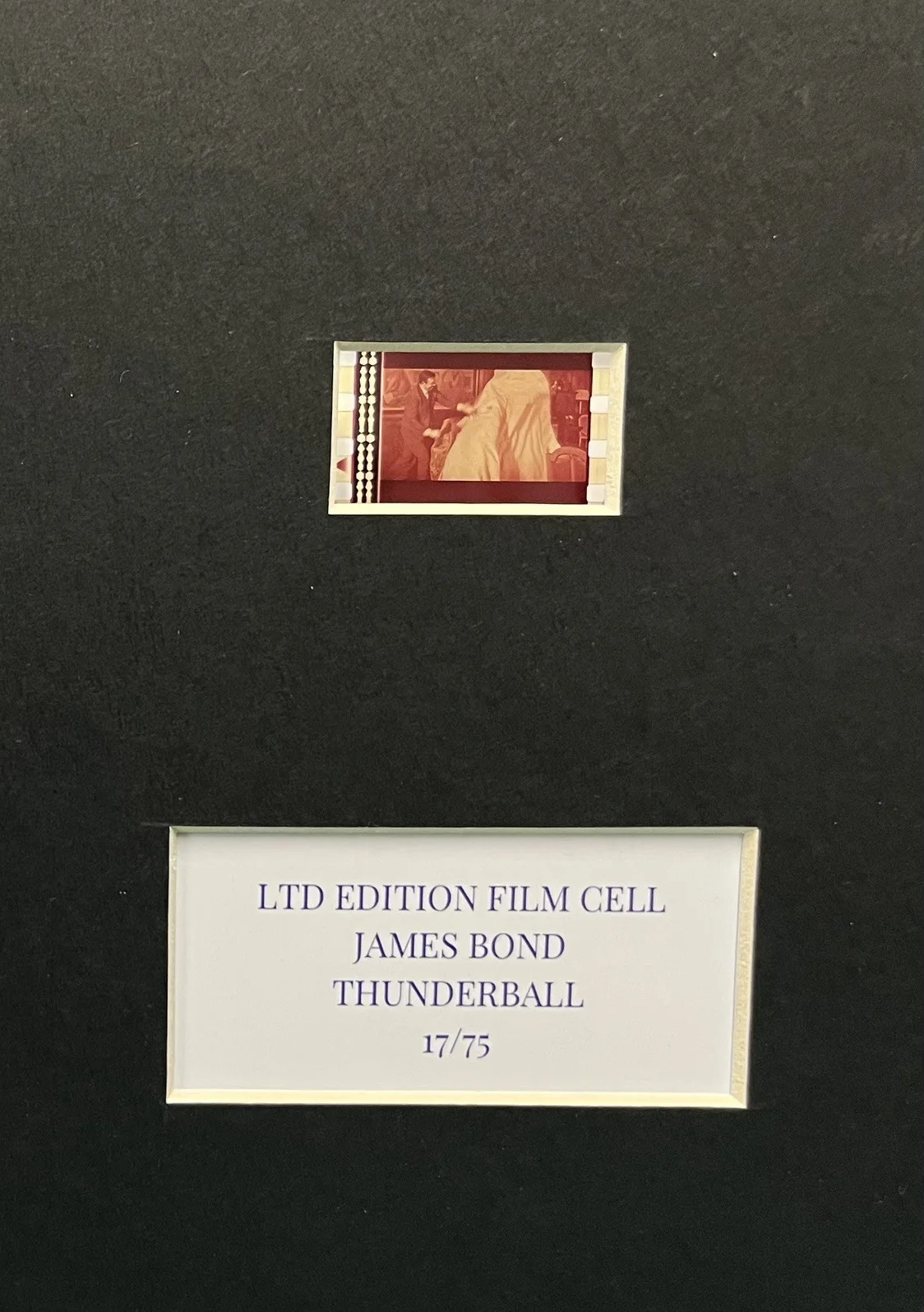 007 JAMES BOND. THUNDERBALL . 35mm Film Cell Mounted Display, image 3