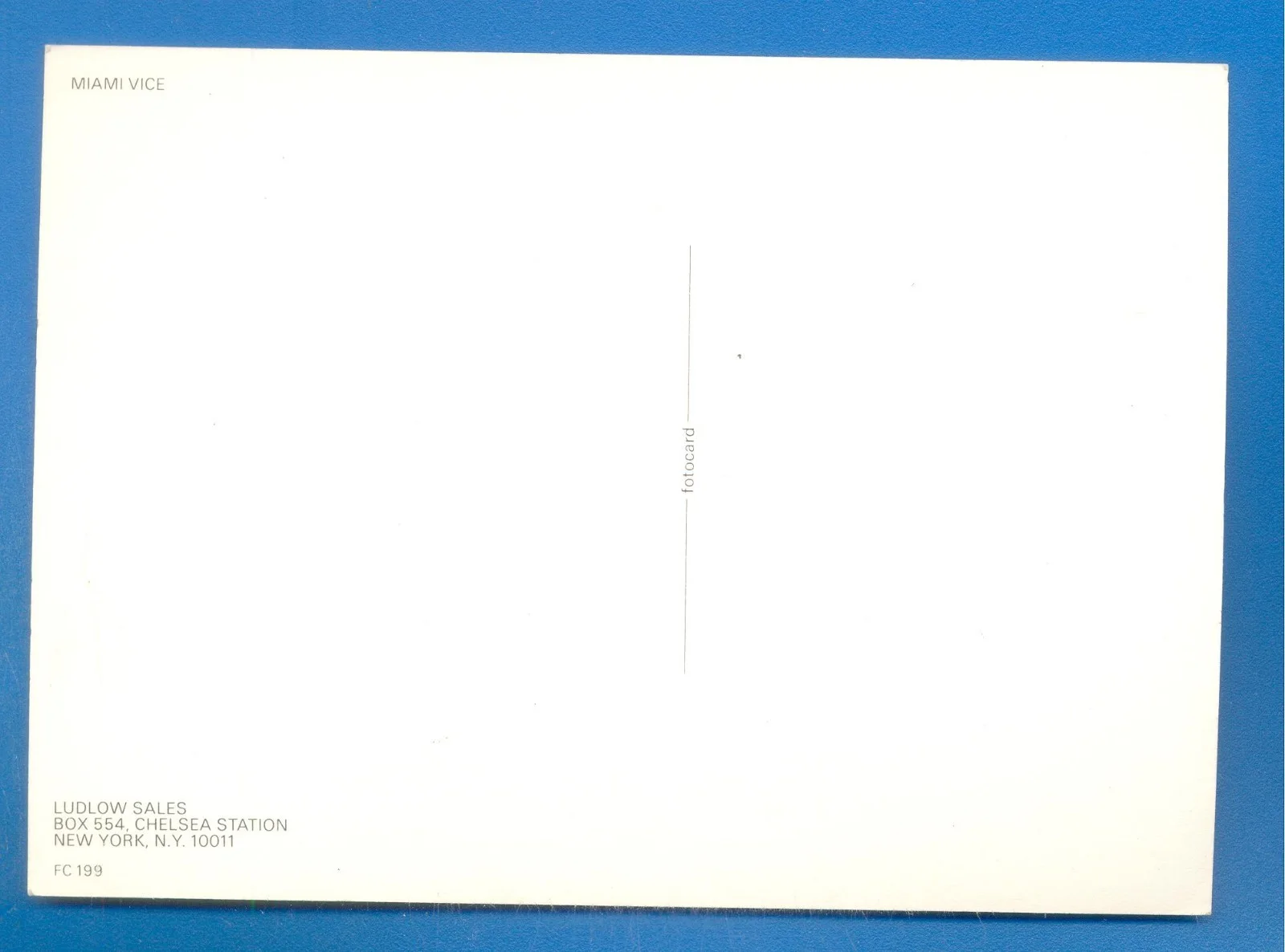 MIAMI VICE.DON JOHNSON & PHILIP MICHAEL THOMAS.POSTCARD, image 2