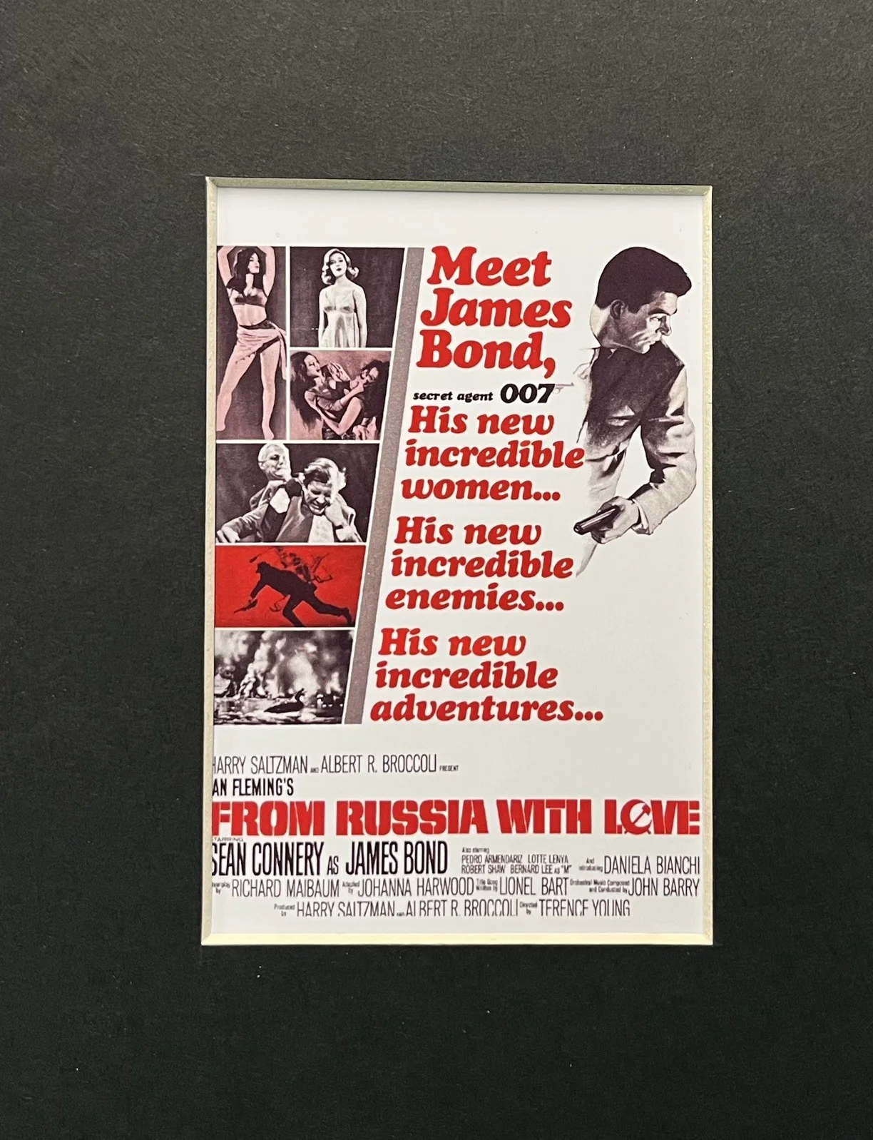 007 JAMES BOND. FROM RUSSIA WITH LOVE . 35mm Film Cell Mounted Display, image 2