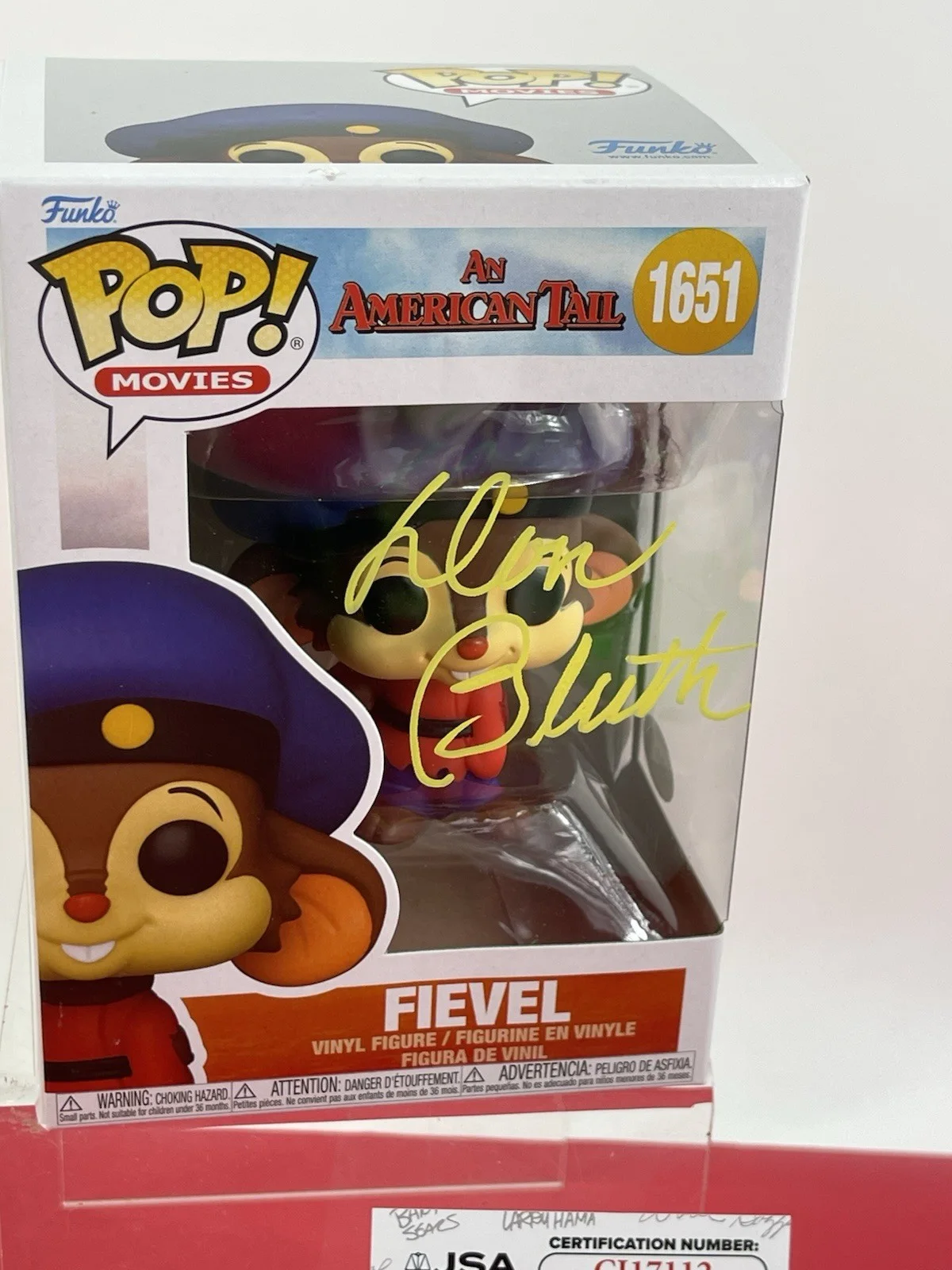 DON BLUTH — DON BLUTH Signed Disney FIEVEL #1651 POP Autograph JSA COA Certified, изображение 2