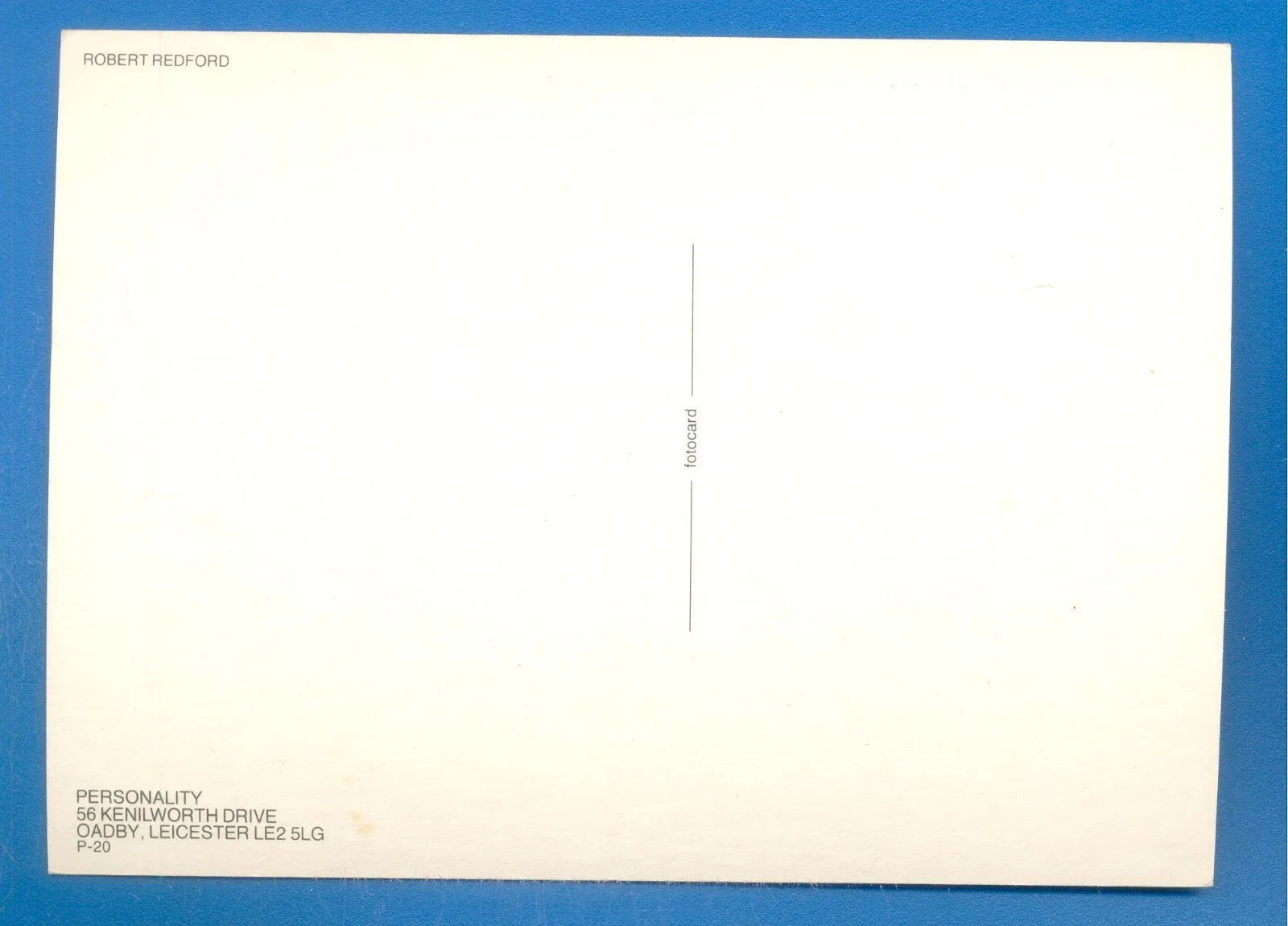 ROBERT REDFORD.POSTCARD, изображение 2