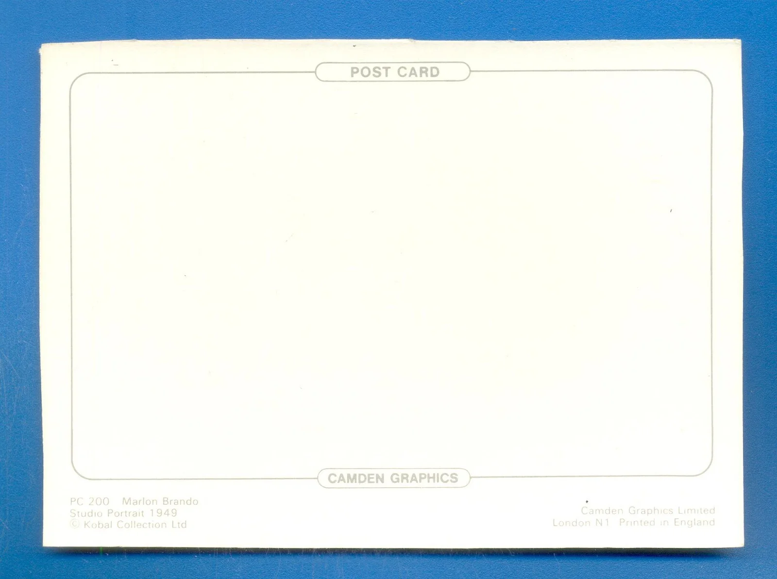 MARLON BRANDO.CAMDEN GRAPHICS POSTCARD, image 2