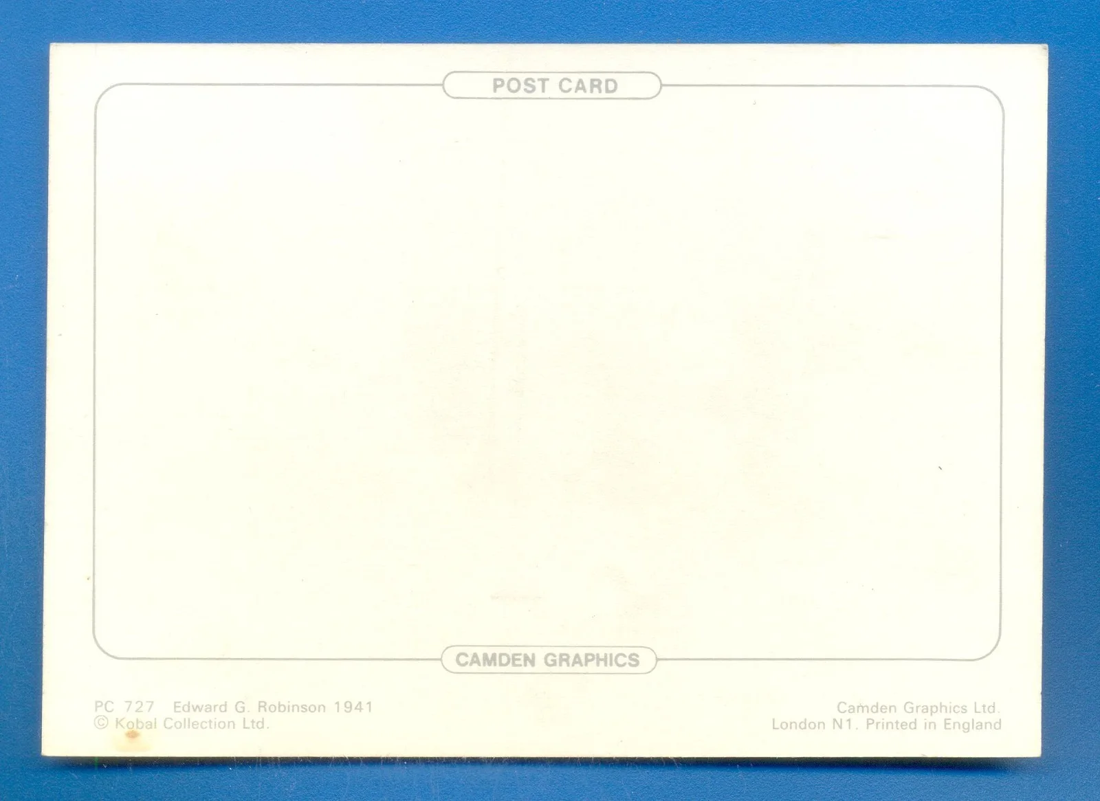 EDWARD G.ROBINSON.CAMDEN GRAPHICS POSTCARD, image 2