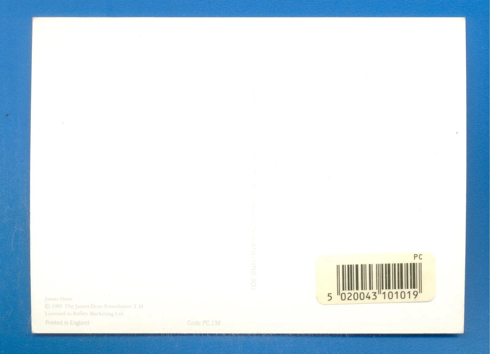 JAMES DEAN.POSTCARD PUBLISHED 1985.(D), image 2