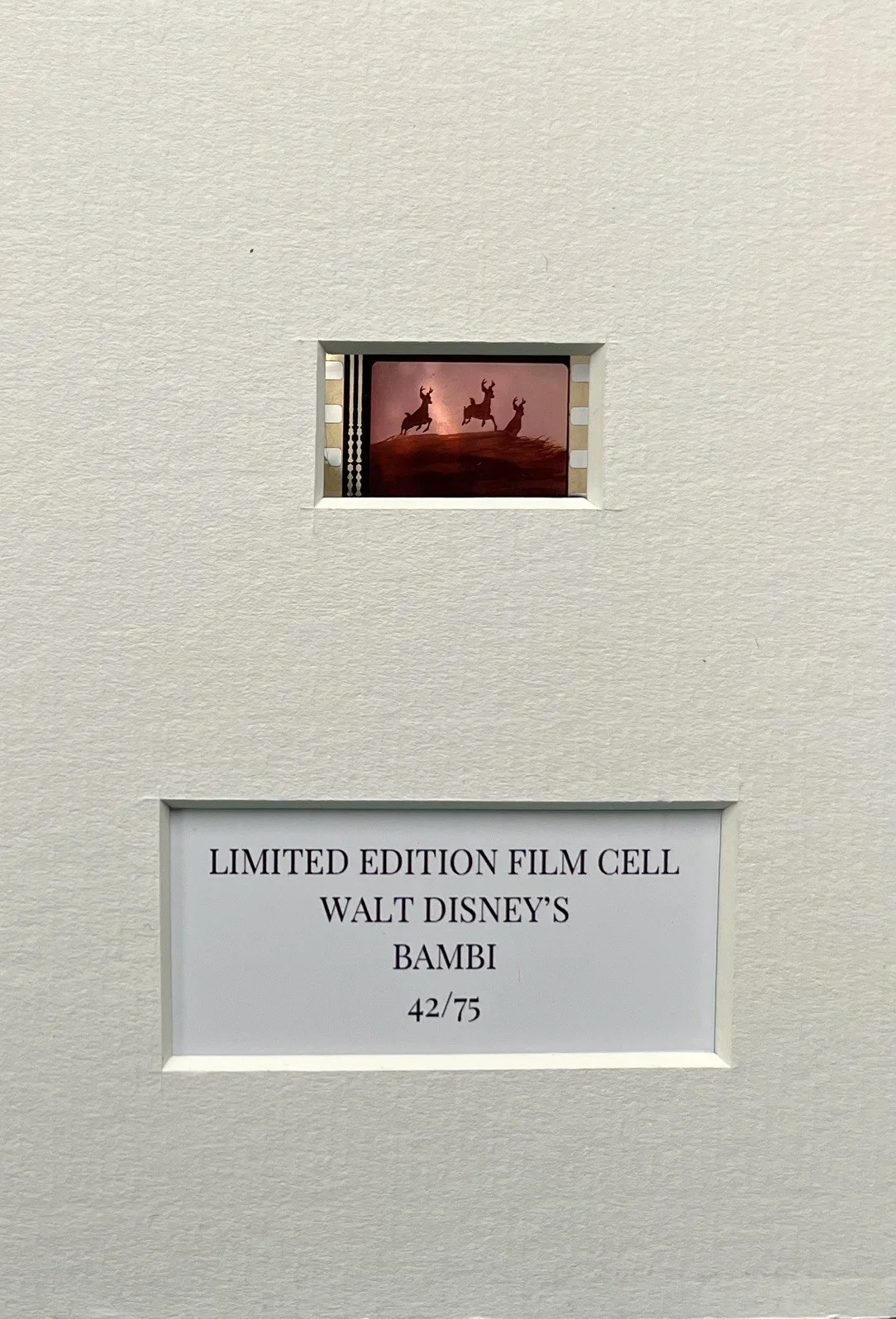 BAMBI. . . 35mm Film Cell Mounted Display, image 3