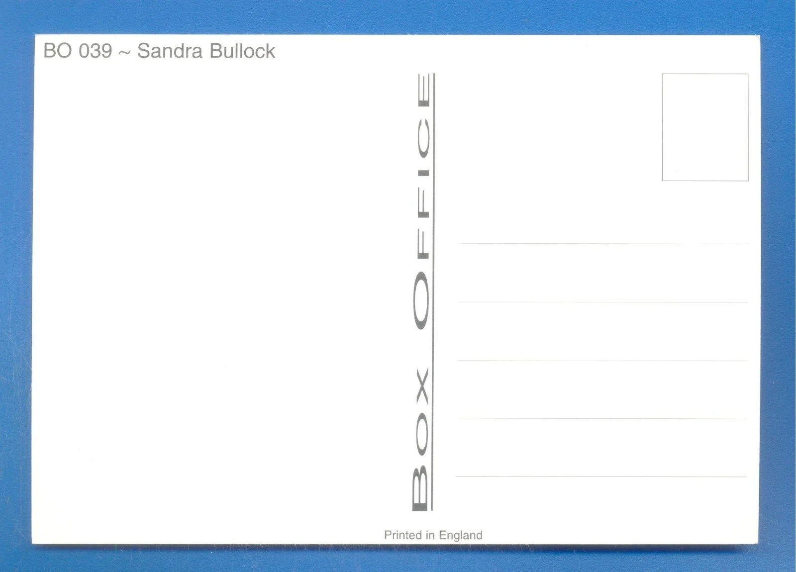 SANDRA BULLOCK.POSTCARD (B), image 2
