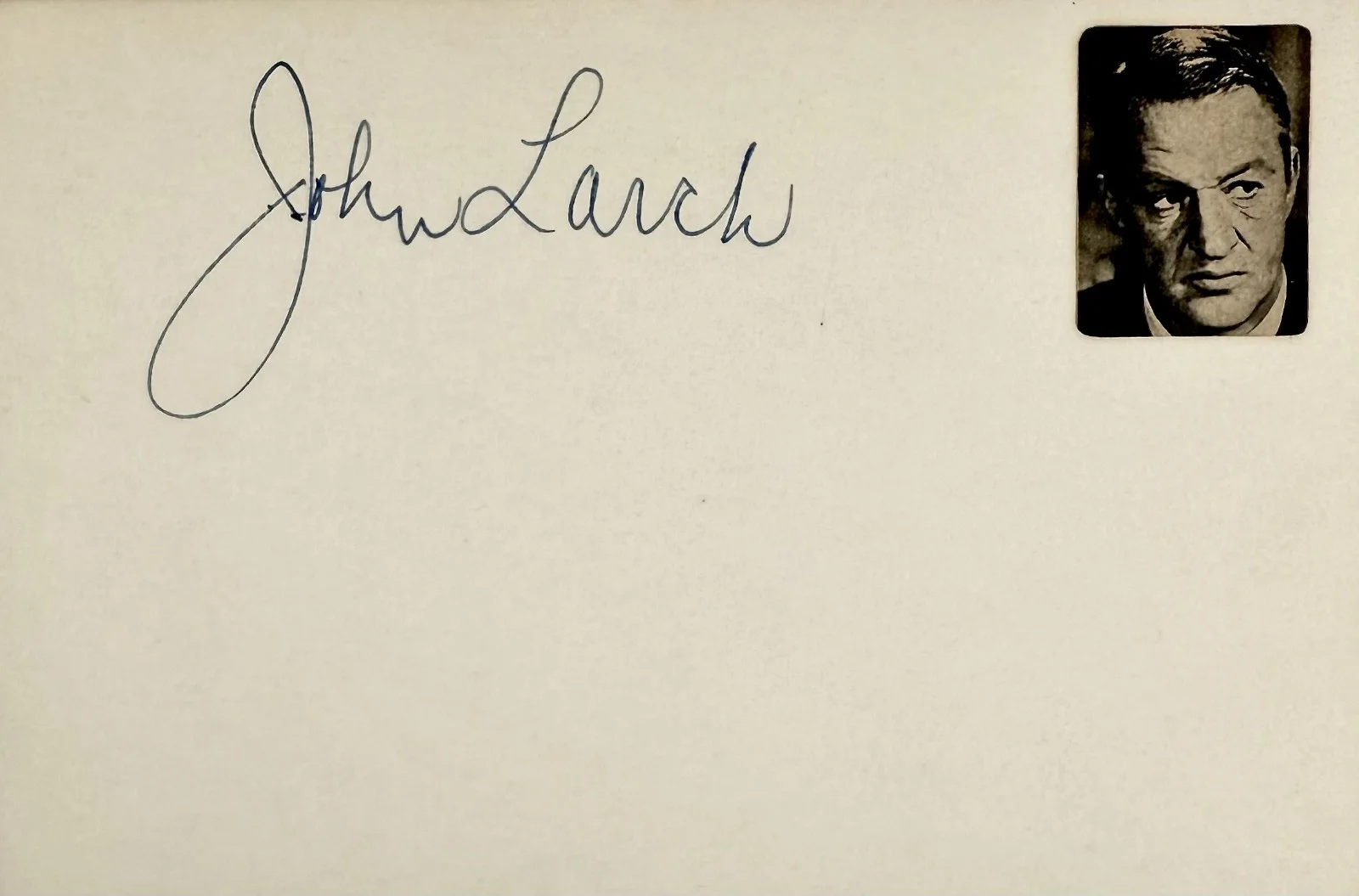 John Larch — JOHN LARCH Signed Autograph 4x6 INDEX CARD Play Misty for Me AMITYVILLE HORROR, image 4