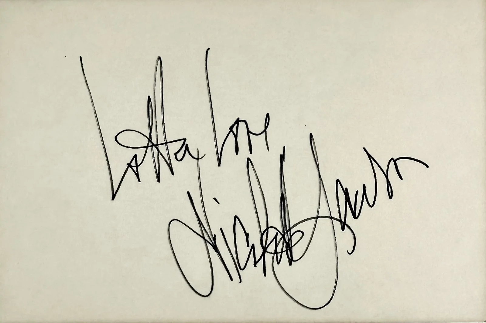 NICOLETTE LARSON Signed Autographed 4"x 6" INDEX CARD Hit Single LOTTA LOVE 1987, изображение 4