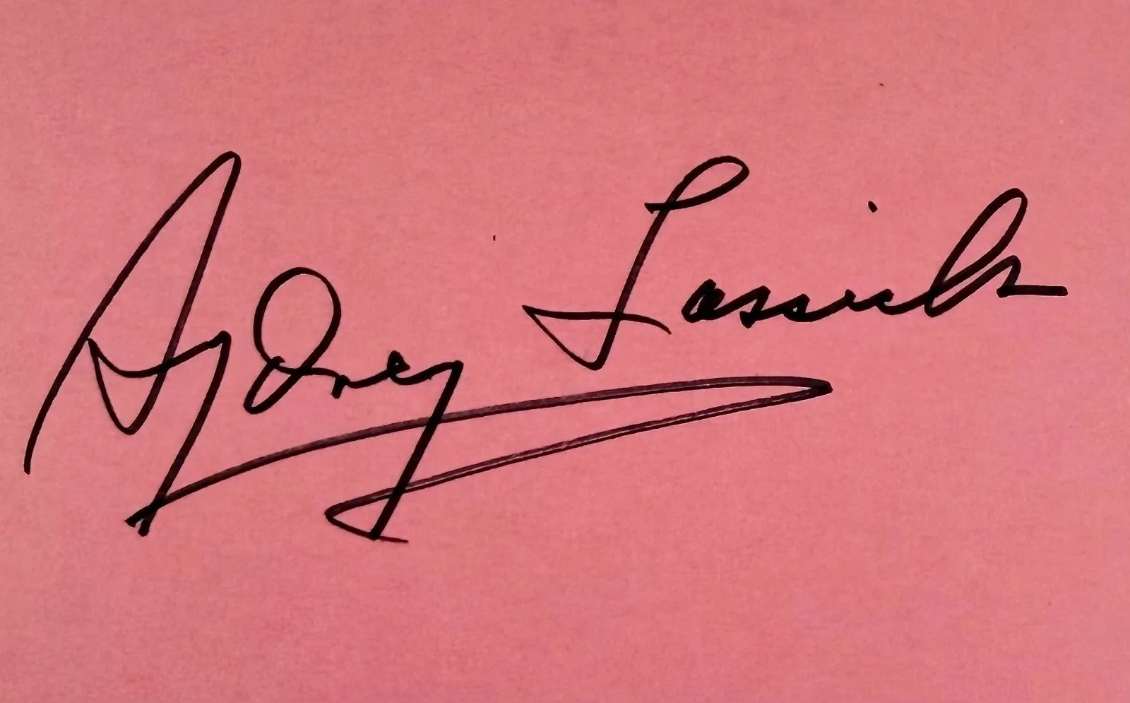 Sydney Lassick — SYDNEY LASSICK Signed Autograph 4x6 INDEX CARD One Flew Over the Cuckoo's Nest, изображение 2