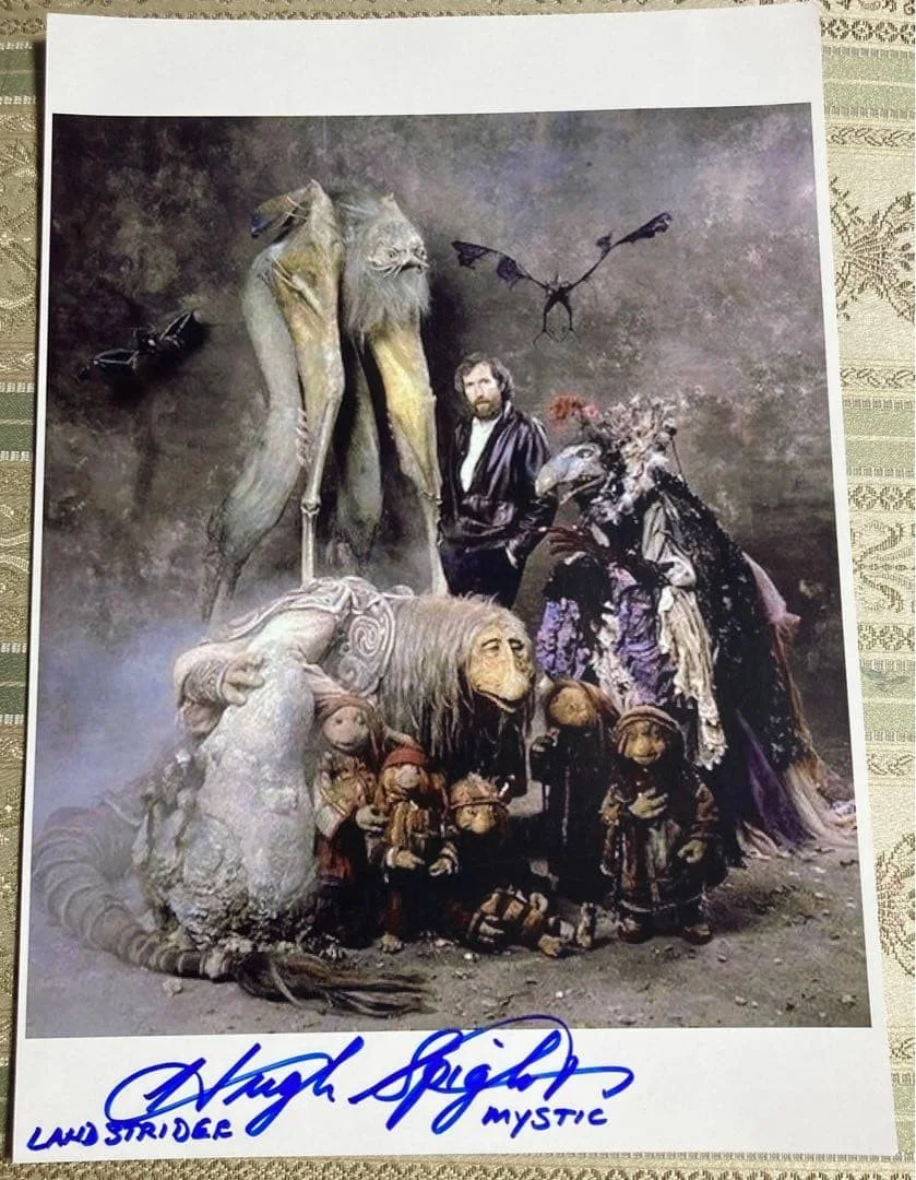 Hugh Speight — Set of 3 autographs by Hugh Speight, who played Landstrider in The Dark Crystal, изображение 3