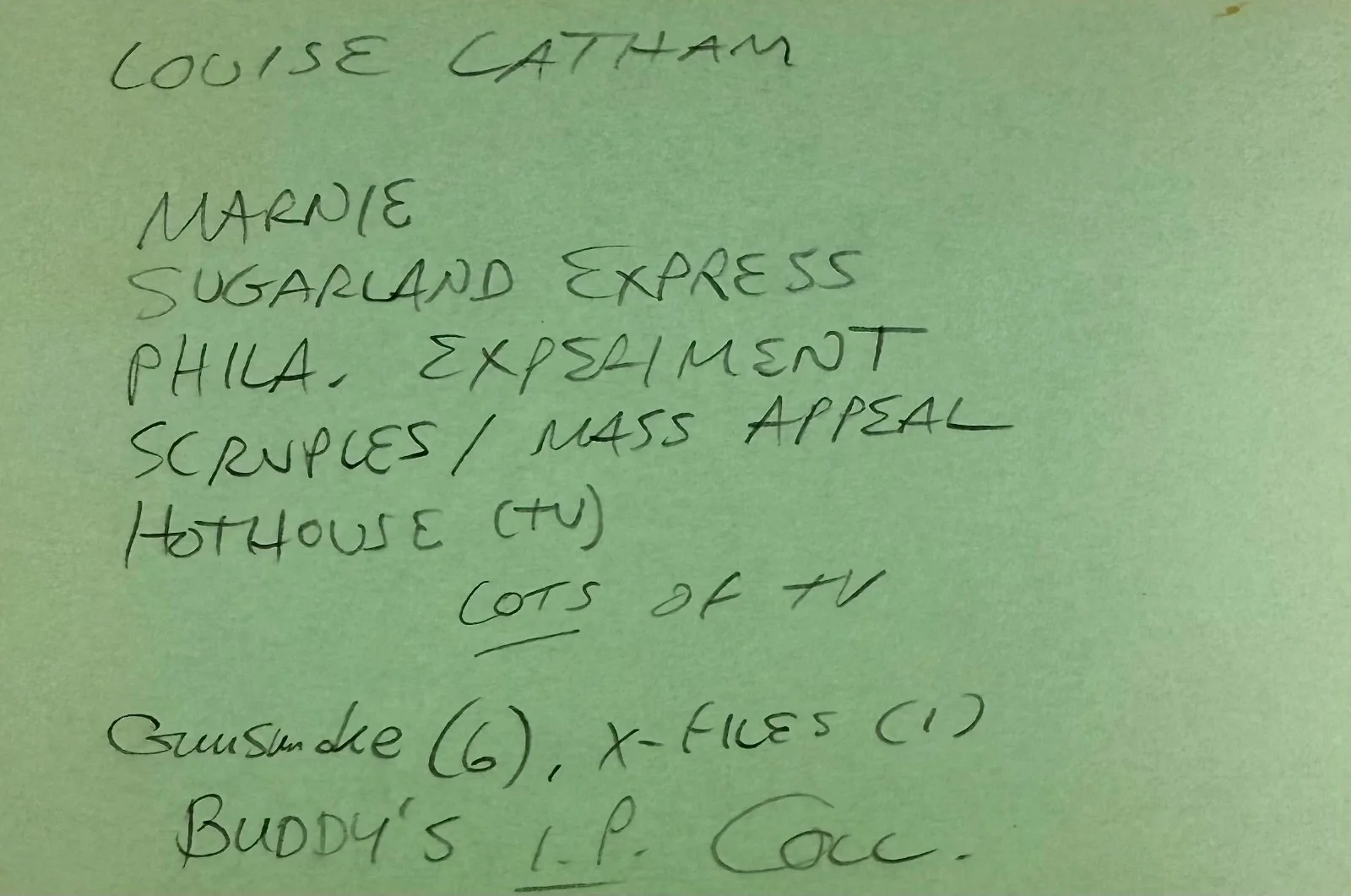 Louise Latham — LOUISE LATHAM Signed Autographed 4"x 6" INDEX CARD Mass Appeal Hitchcock MARNIE, изображение 3