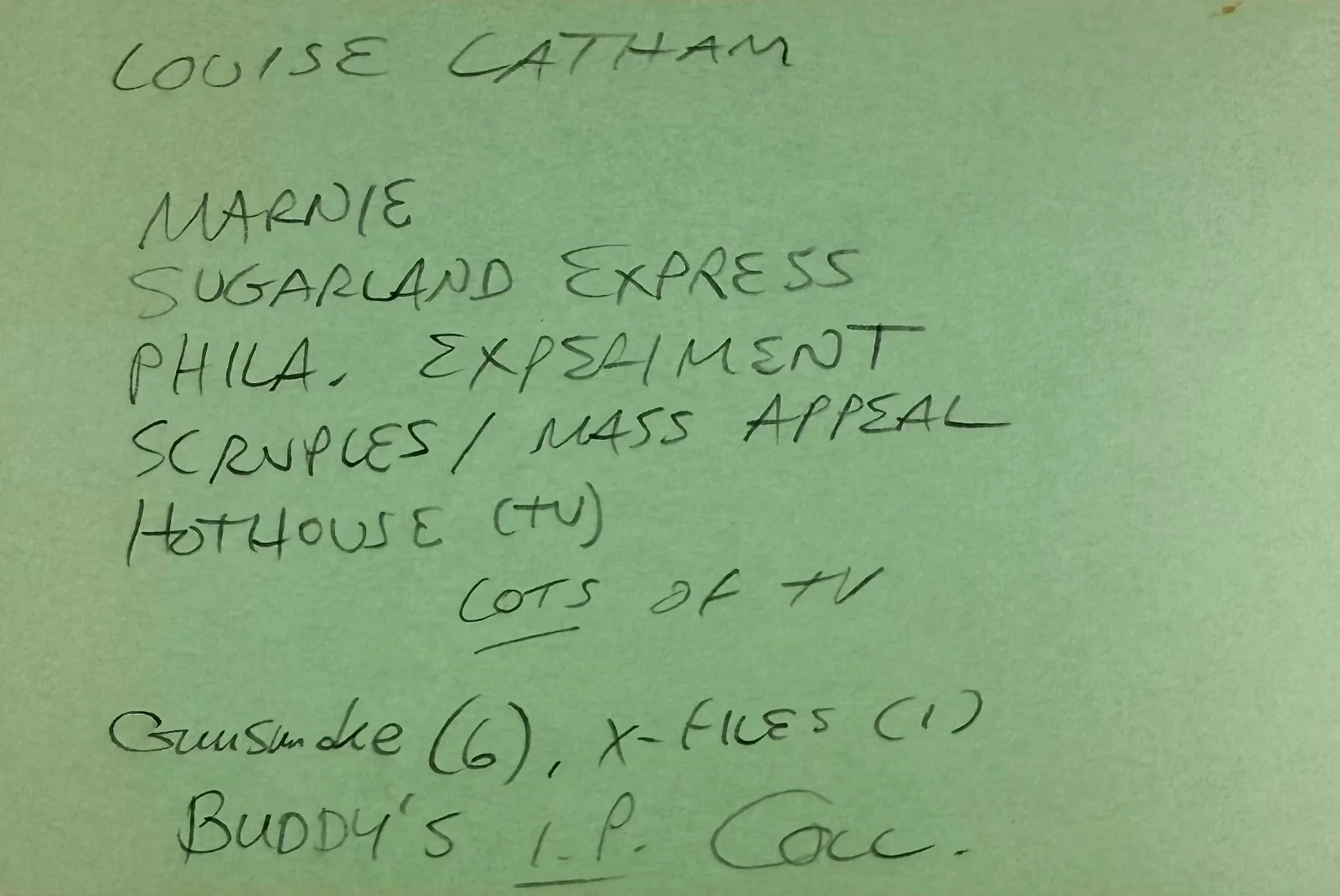 Louise Latham — LOUISE LATHAM Signed Autographed 4"x 6" INDEX CARD Mass Appeal Hitchcock MARNIE, изображение 5