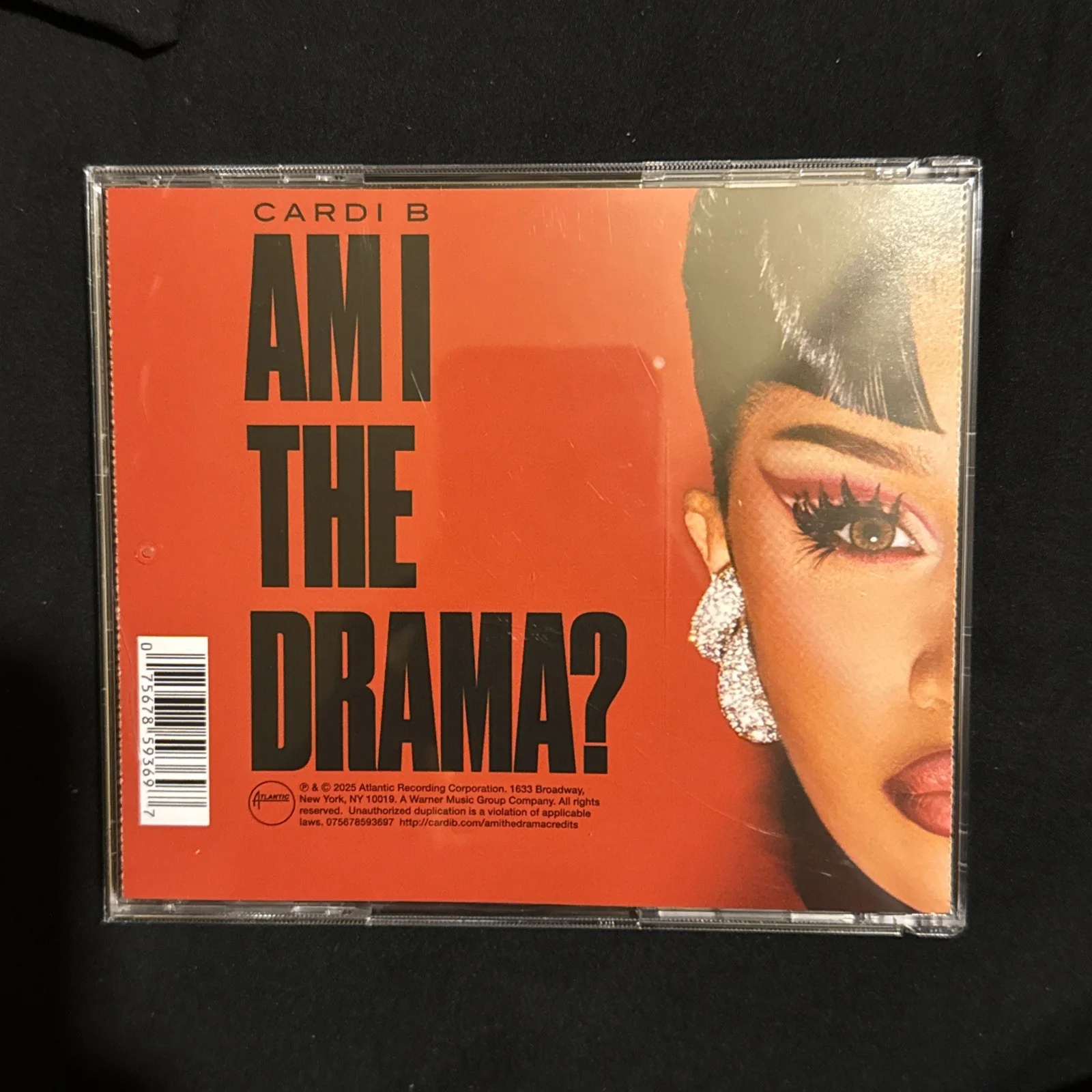 Cardi B SIGNED ALTERNATE COVER Insert Am I The Drama? Cd, изображение 2