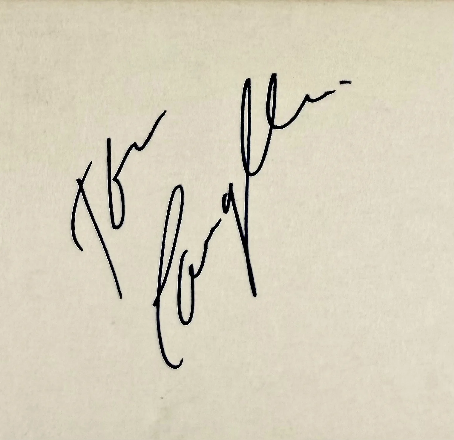 Tom Laughlin — TOM LAUGHLIN Signed Autographed 4x6 INDEX CARD The Master Gunfighter BILLY JACK, image 2