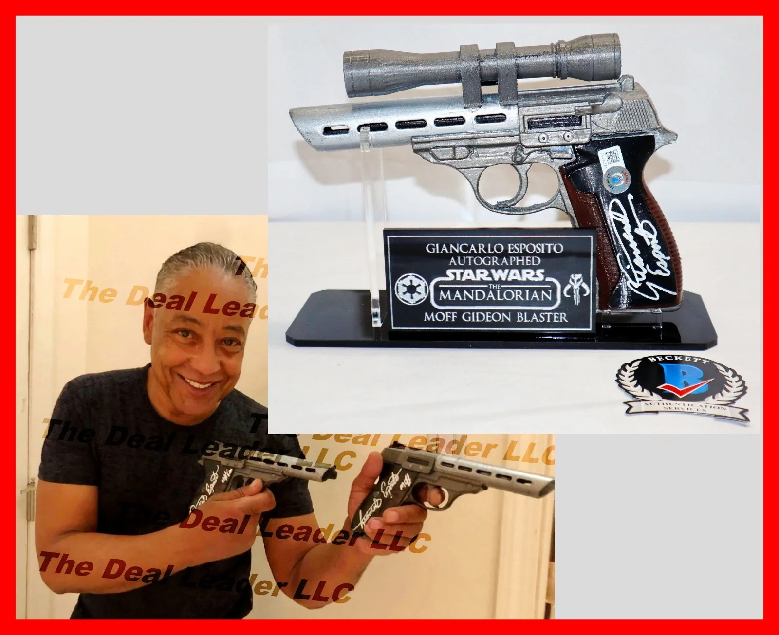 Giancarlo Esposito — 🔥 Giancarlo Esposito Signed Mandalorian Moff Gideon Gun Blaster Prop Beckett
