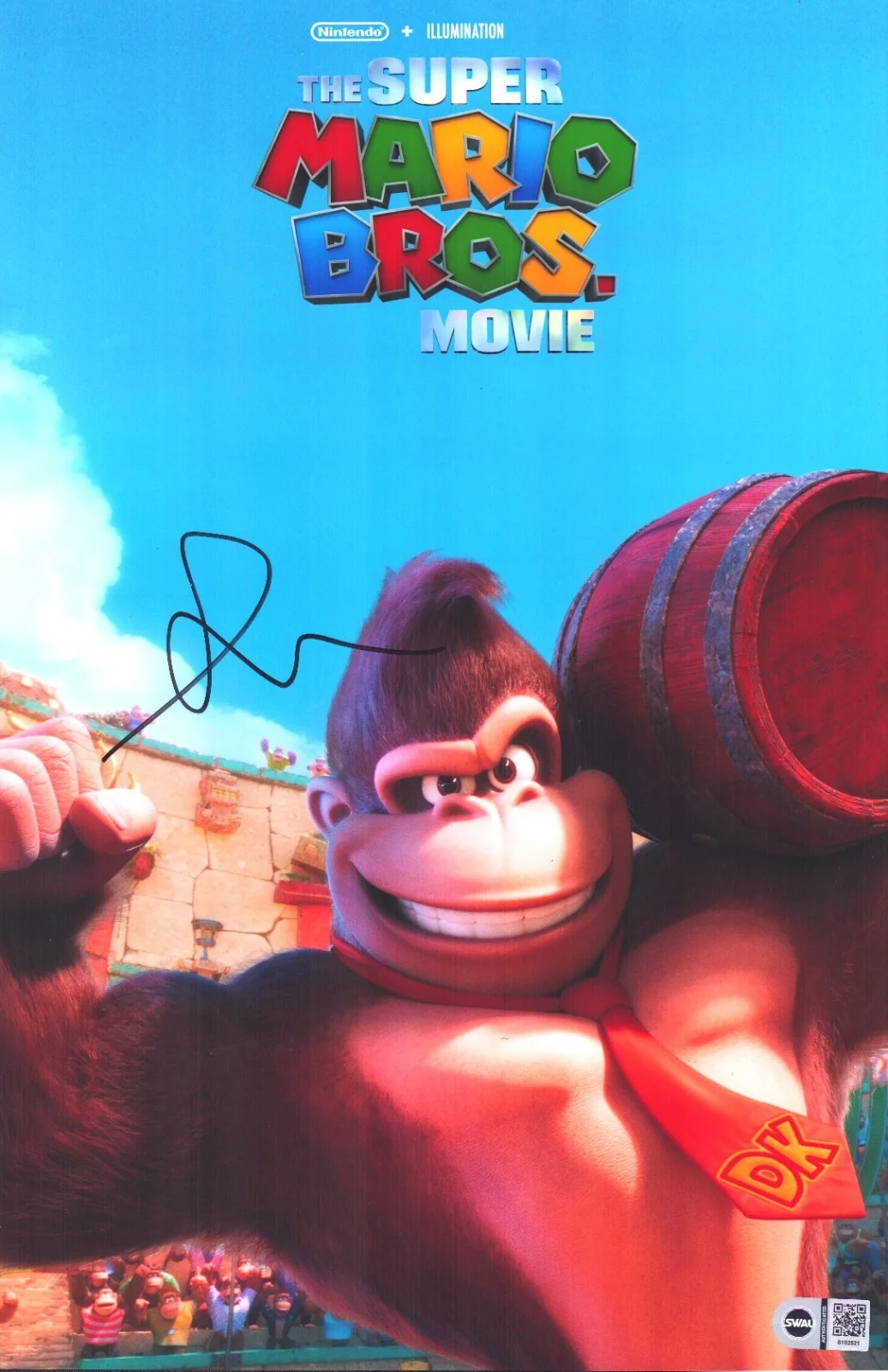 seth rogen — Seth Rogen Signed 11x17 Photo The Super Mario Bros. Movie Donkey Kong SWAU