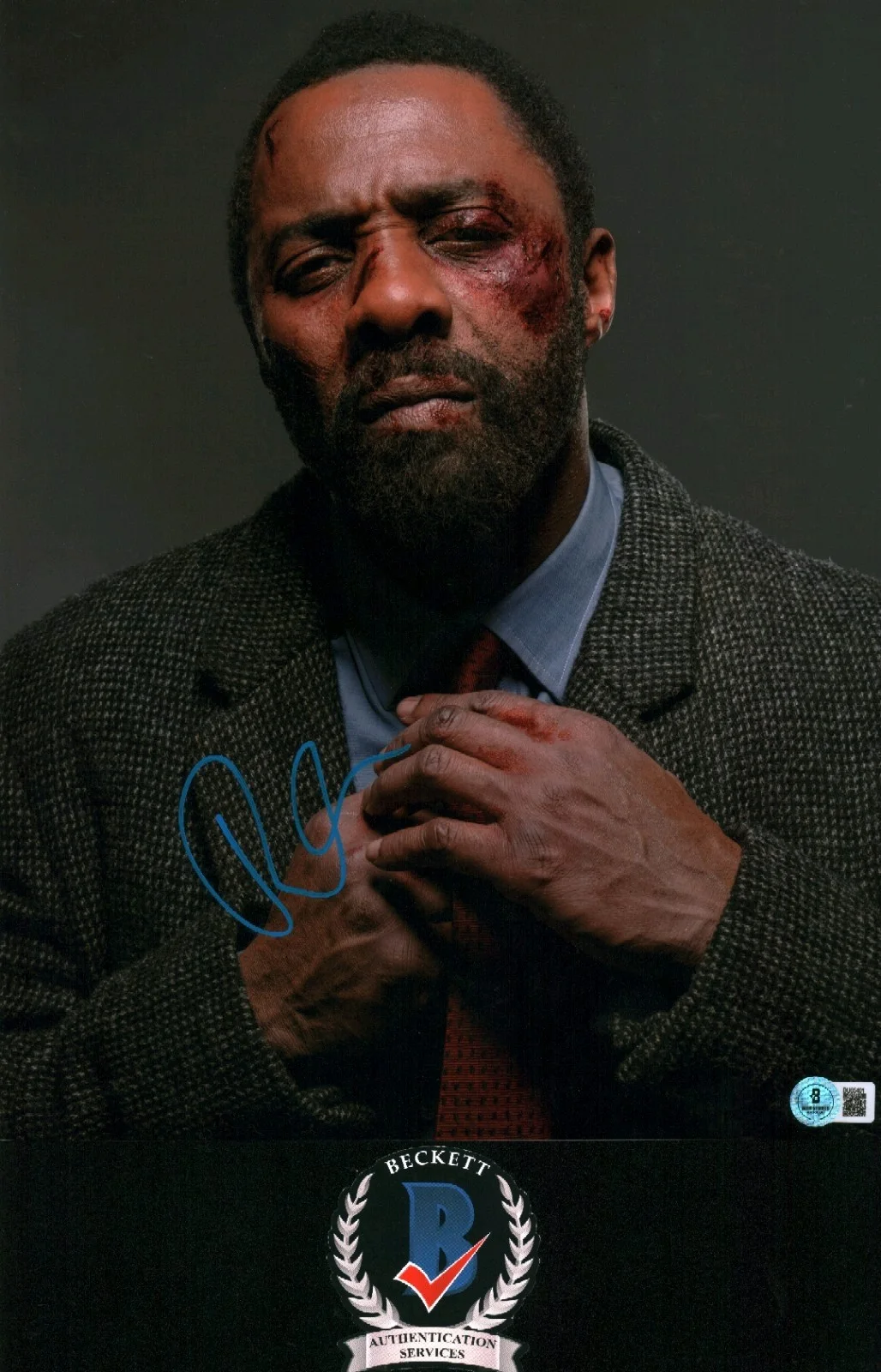 Idris Elba — Idris Elba Signed Autographed Luther DEI John Luther Stud 11x14 Photo BAS COA