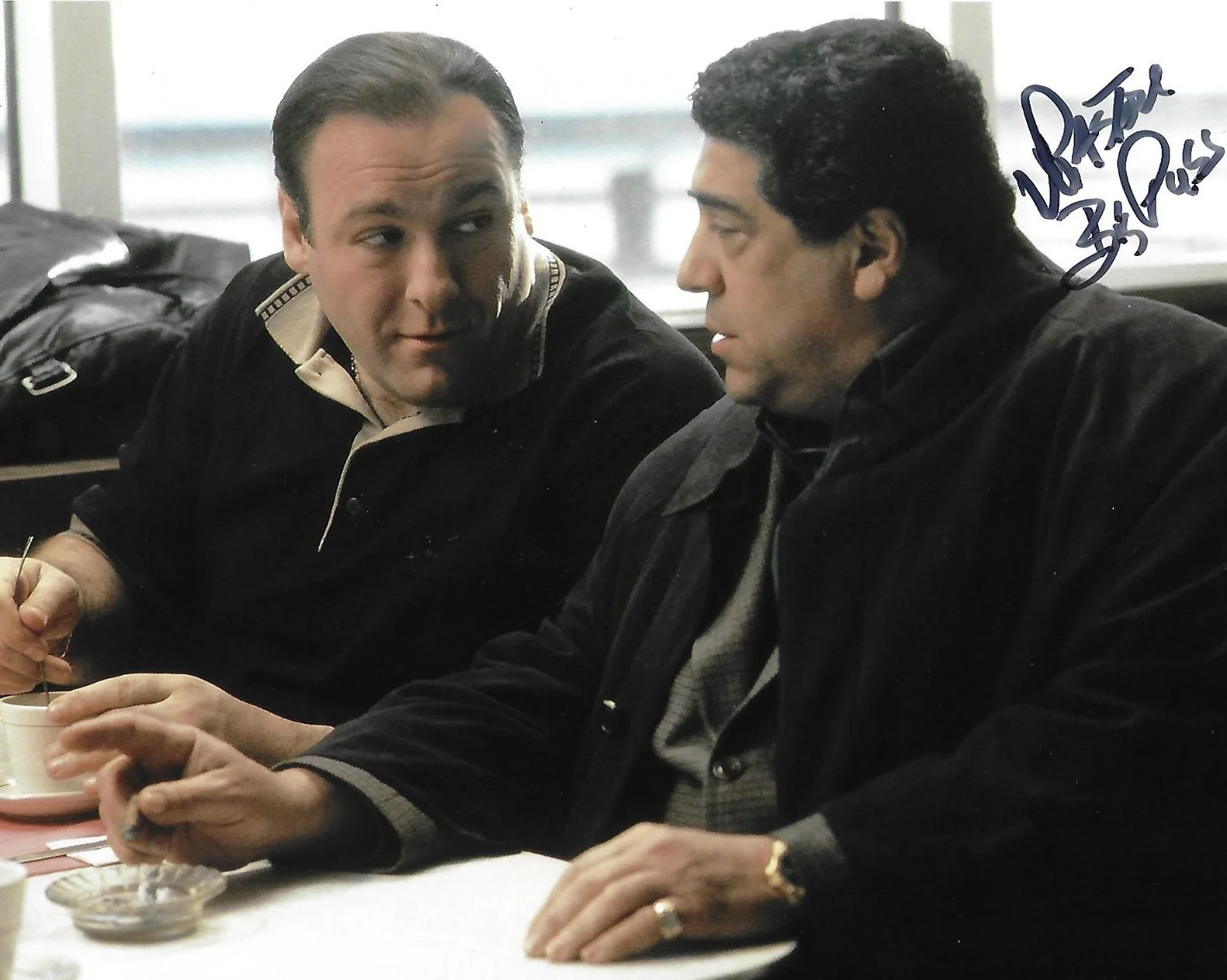 Vincent Pastore — Vincent Pastore auto/signed 8x10 photo Sopranos "Big Puss" Actor RARE COA LOOK!