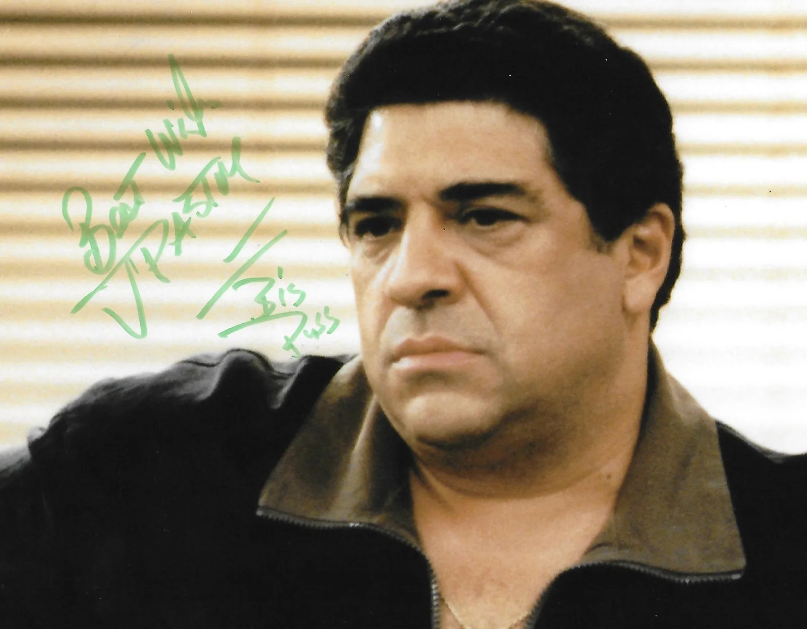 Vincent Pastore — Vincent Pastore signed 8x10 photo Sopranos "Big Puss" Actor RARE COA LOOK!