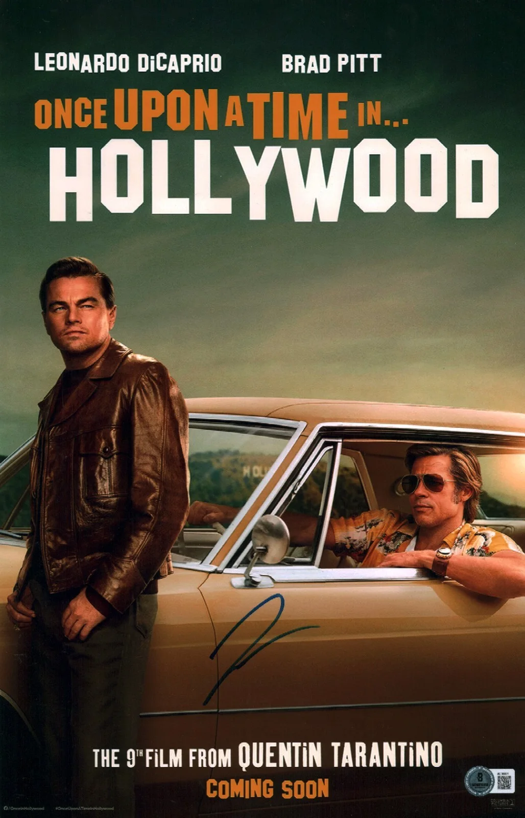 Leonardo Dicaprio — LEONARDO DICAPRIO SIGNED ONCE UPON A TIME IN HOLLYWOOD 11X17 PHOTO BAS LOA COA