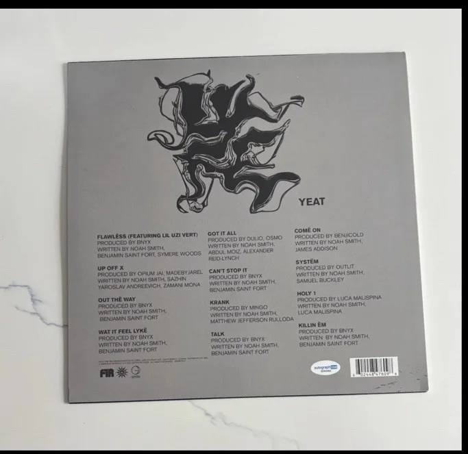 YEAT Hip Hope LYFE Autographed Signed Vinyl Album ACOA, изображение 2