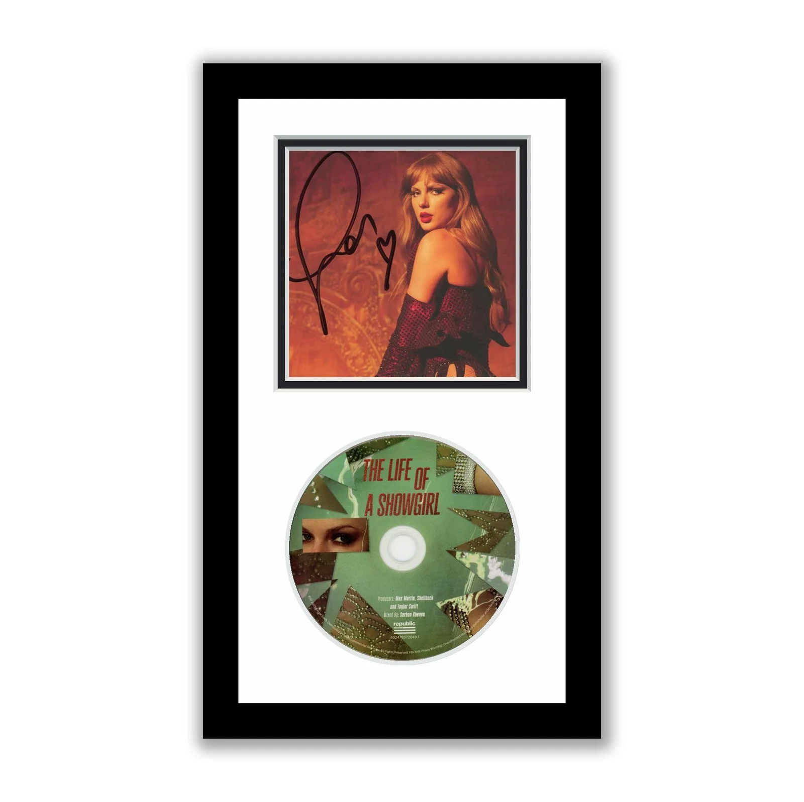Taylor Swift — Taylor Swift Autographed Signed Framed CD Life Of A Showgirl Photo 3 ACOA