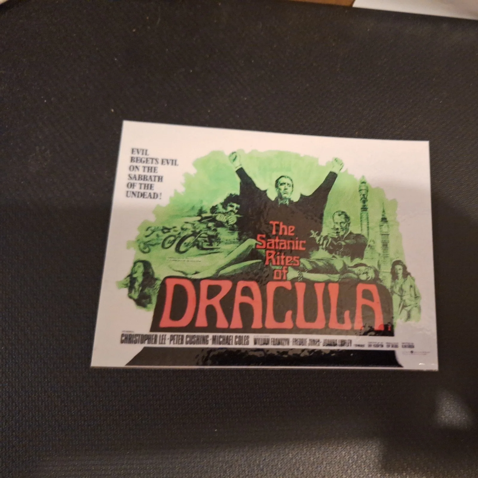 Hammer Film "The Satanic Rites Of Dracula" 1974 UK Quad Poster Modern Postcard, изображение 3