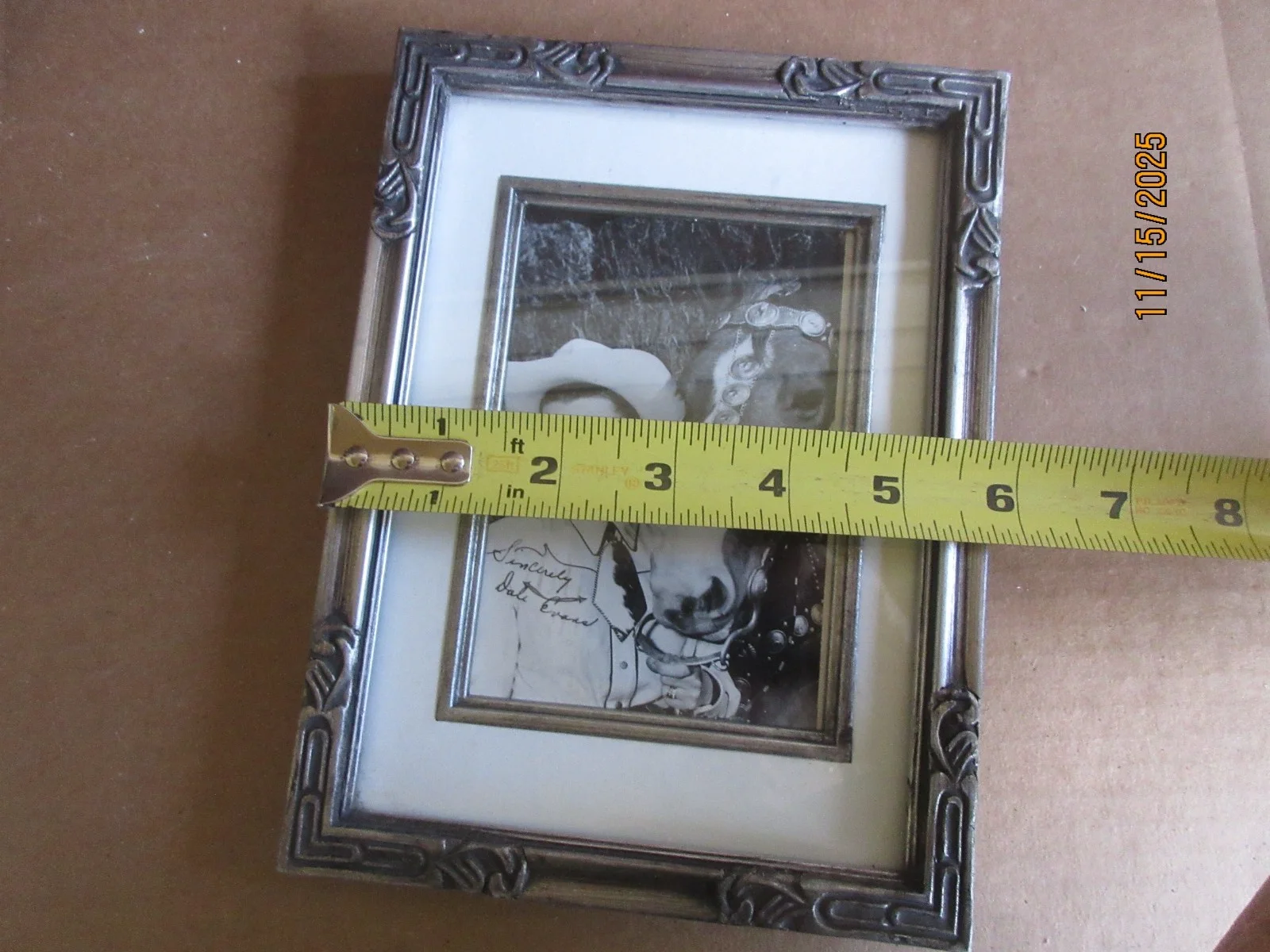 Dale Evans — Vintage 1950 Black & White Autographed Postcard Dale Evans with her Horse Framed, изображение 5