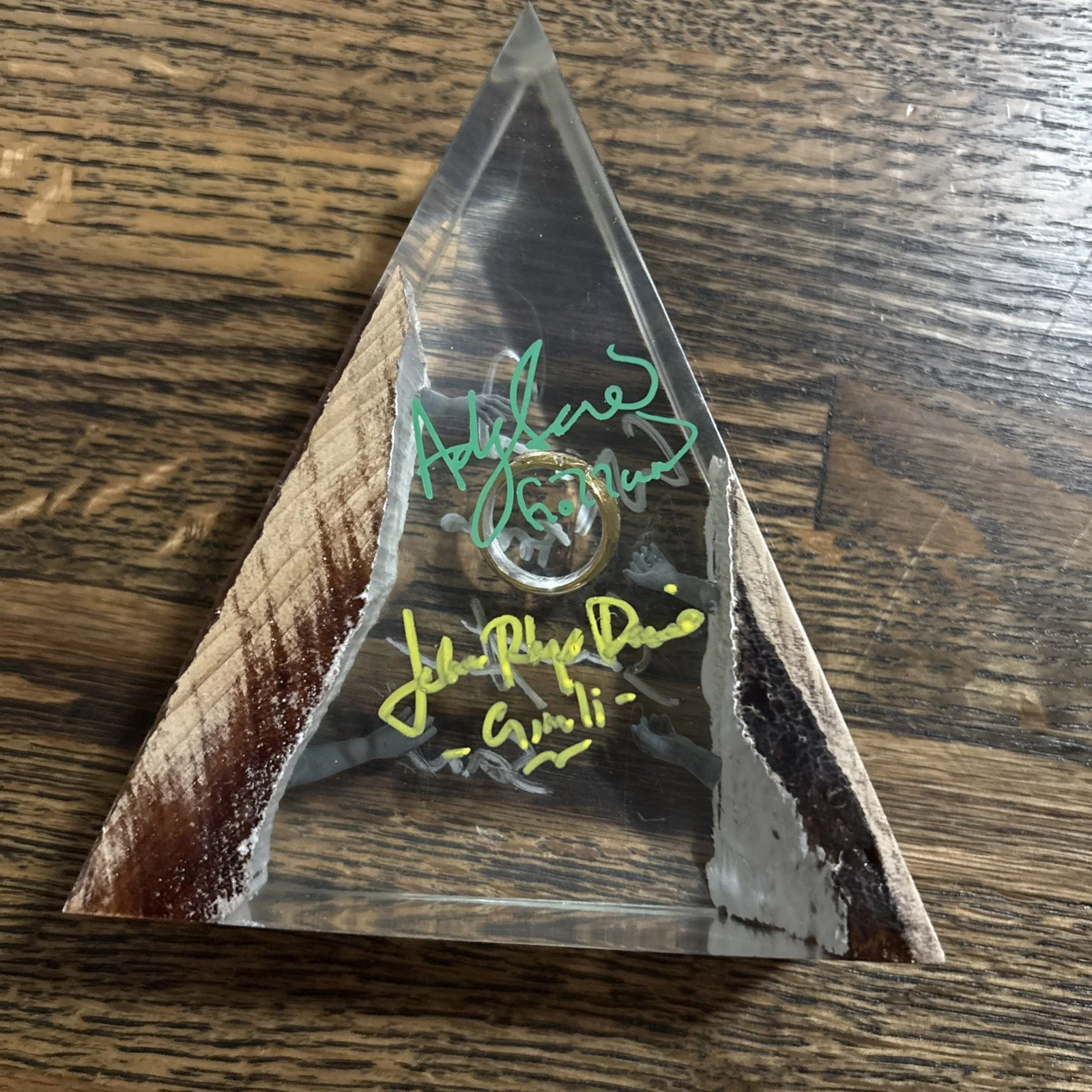 Sam Astin Elija Wood john Rhys-Davies Andy Serkis — LOTR One Ring Signed By Elijah Wood/Sean Astin/Andy Serkis/John Rhys-Davies, image 2