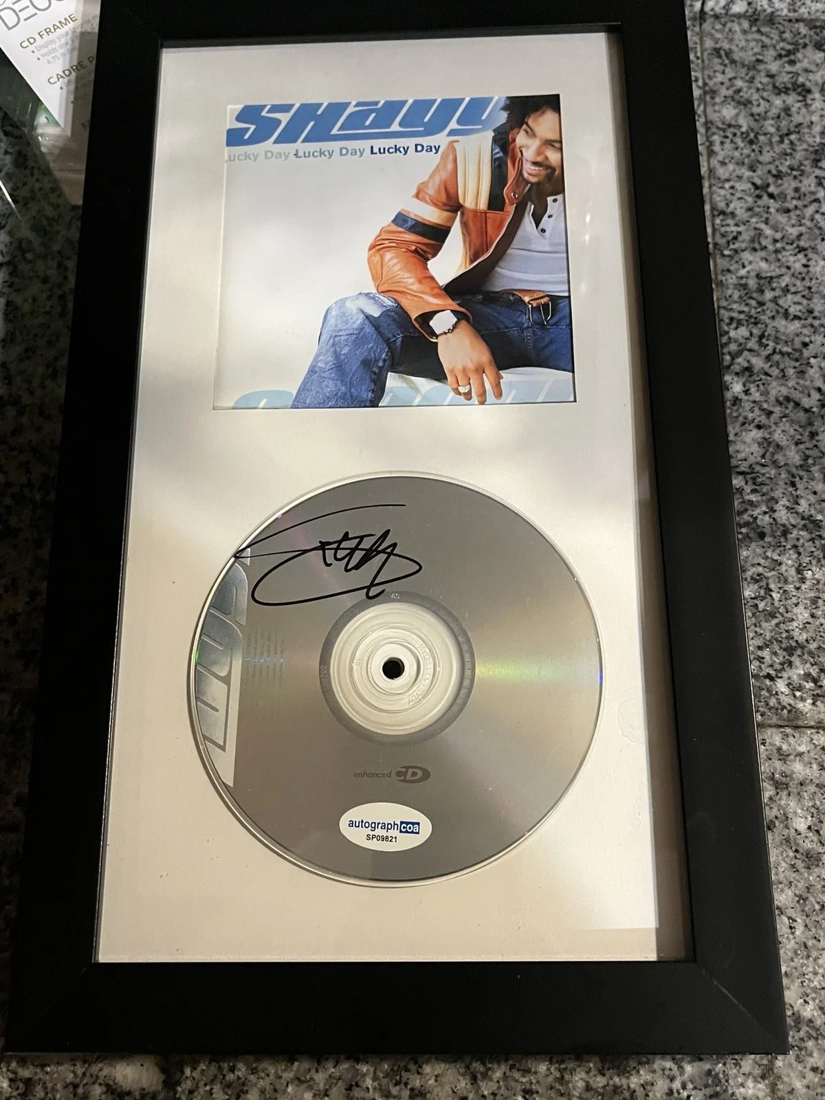 SHAGGY SIGNED LUCKY CD ALBUM AUTOGRAPH FRAMED DISPLAY ACOA CERT ANGEL, изображение 3