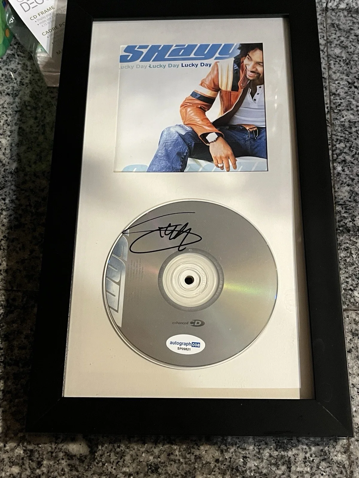SHAGGY SIGNED LUCKY CD ALBUM AUTOGRAPH FRAMED DISPLAY ACOA CERT ANGEL, изображение 4