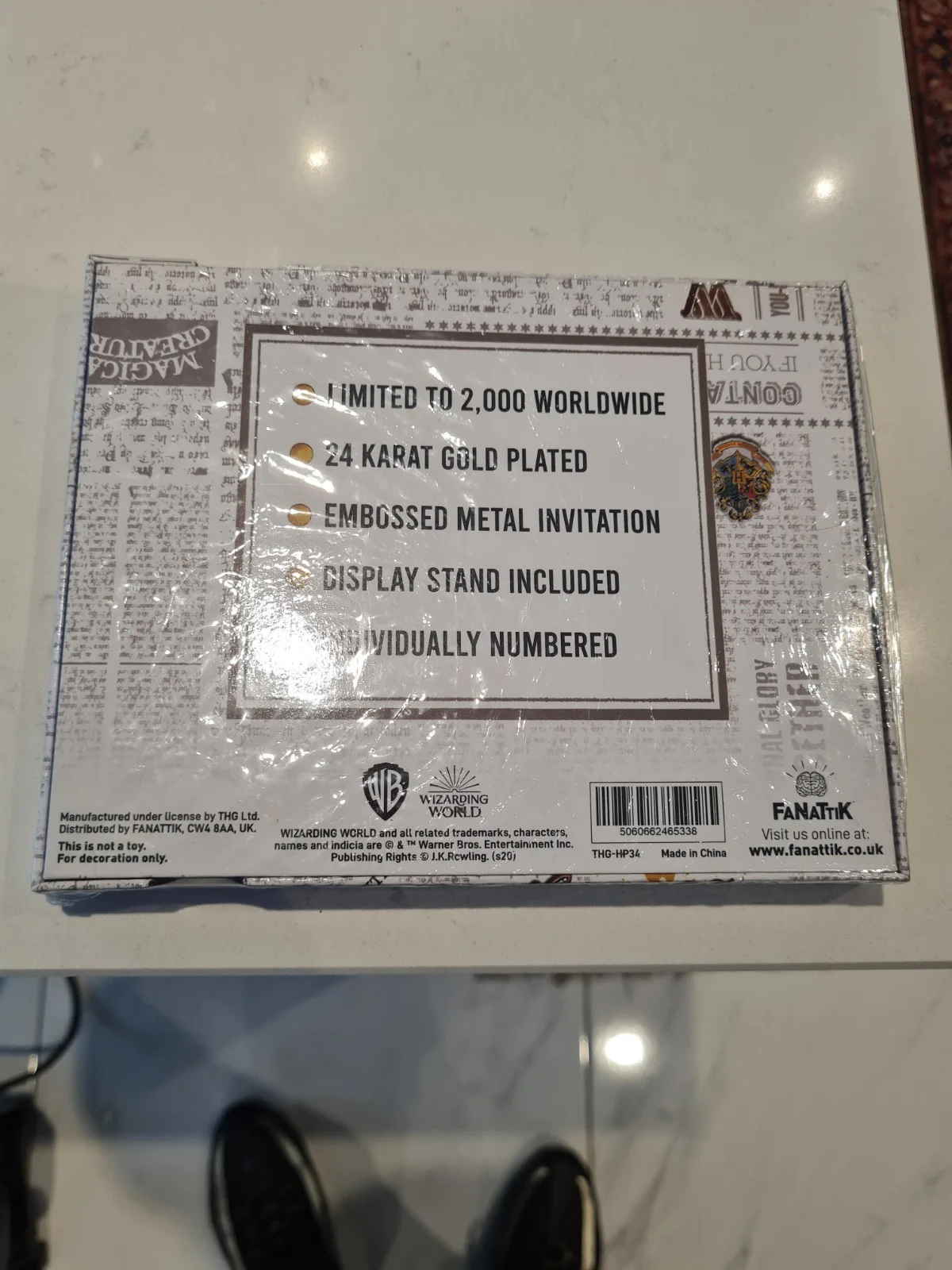 Harry Potter, Yule Ball Invitation 24k KARAT GOLD PLATED TICKET, LIMITED EDITION, изображение 2