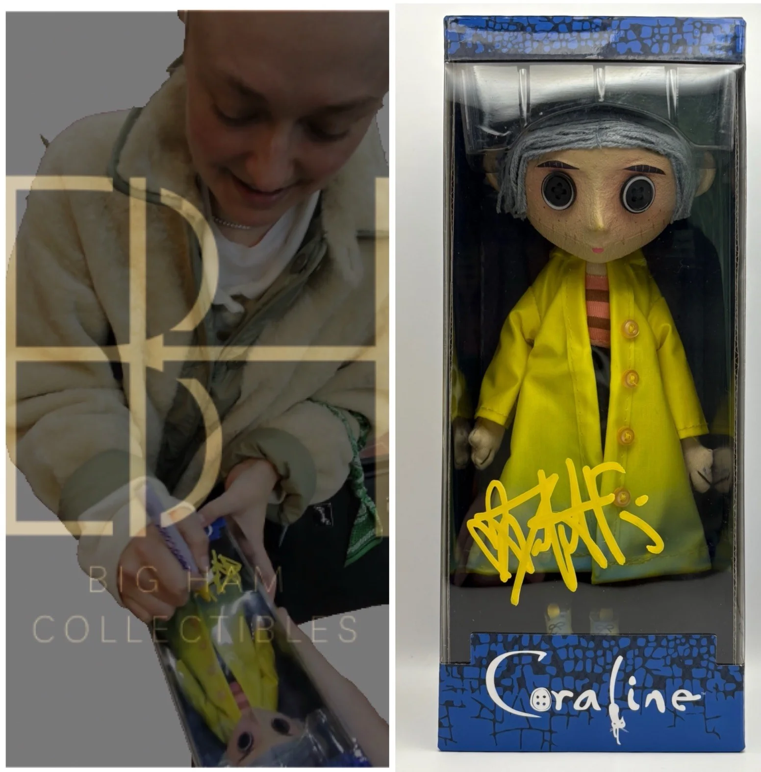 Dakota Fanning — Dakota Fanning Signed Autographed Coraline Jones NECA Figure EXACT PROOF JSA COA, image 3