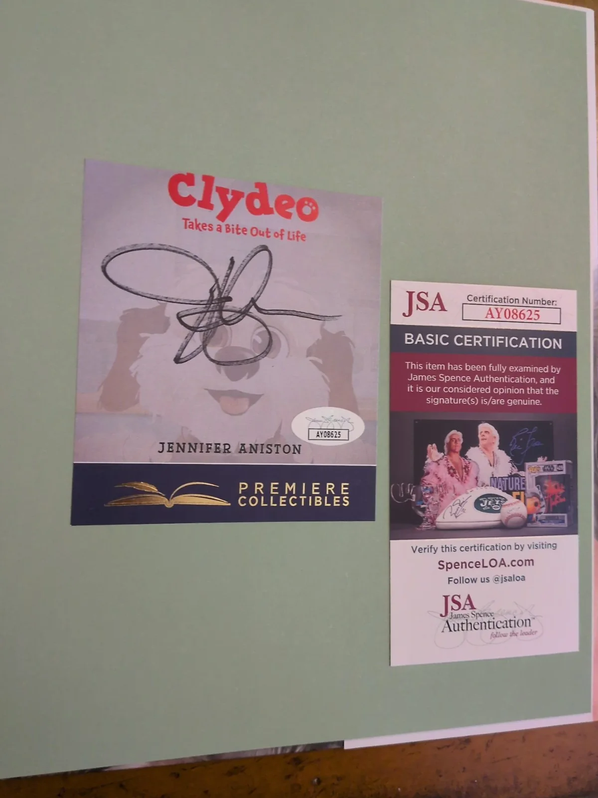 JENNIFER ANISTON SIGNED BOOK AUTOGRAPH JSA FRIENDS CLYDEO RACHEL GREEN, изображение 4