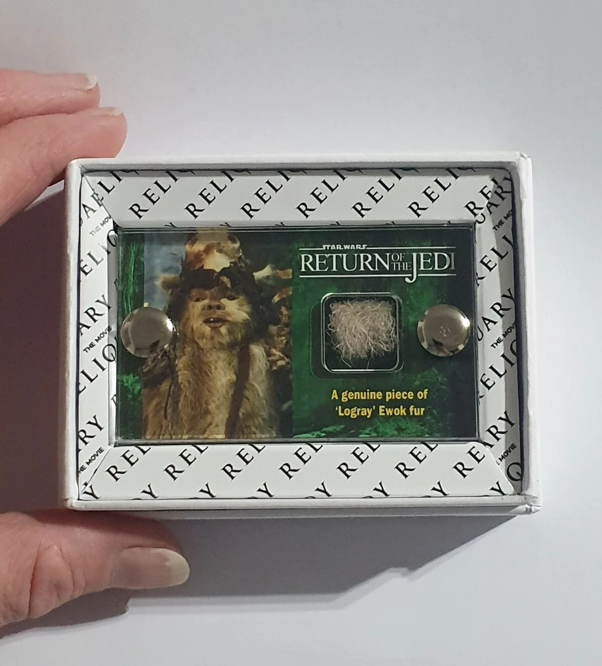 Movie Prop display Star Wars Return of the Jedi Logray Ewok fur with COA, изображение 2