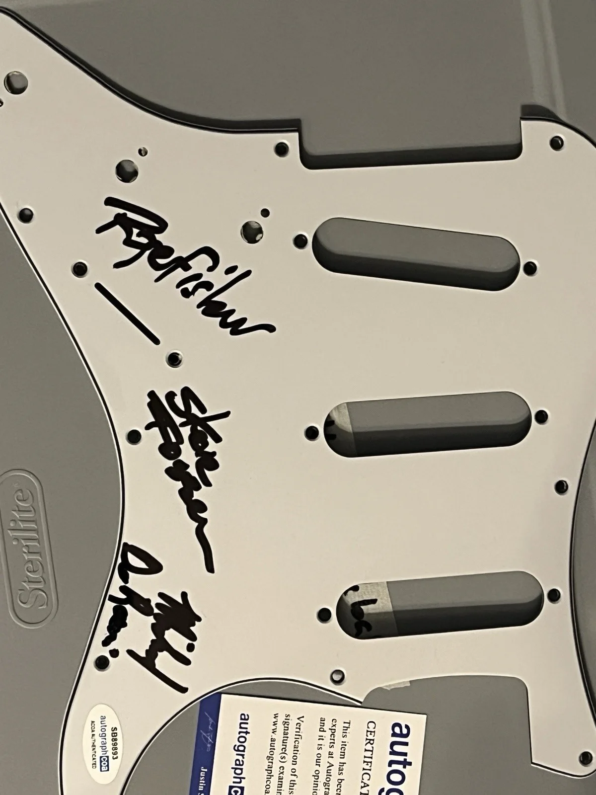 Heart Band Roger Fisher Michael DeRosier Steve Fossen Signed PICKGUARD Auto ACOA, изображение 5