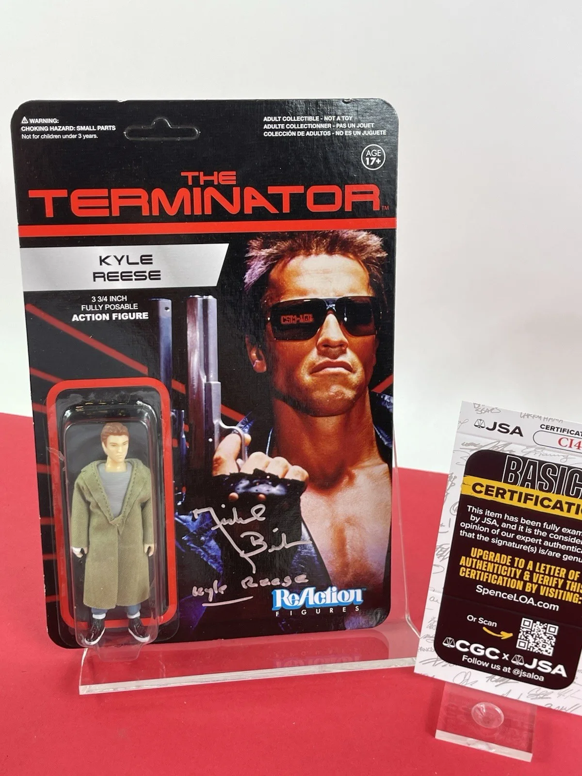 The Terminator Kyle Reese Signed By Michael Biehn Super 7 action figure JSA Cert, image 2