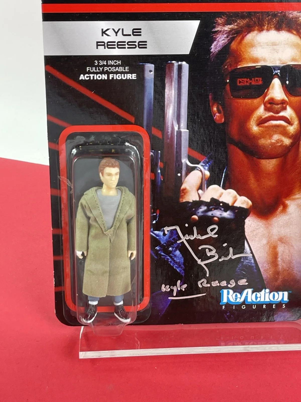 The Terminator Kyle Reese Signed By Michael Biehn Super 7 action figure JSA Cert, image 4