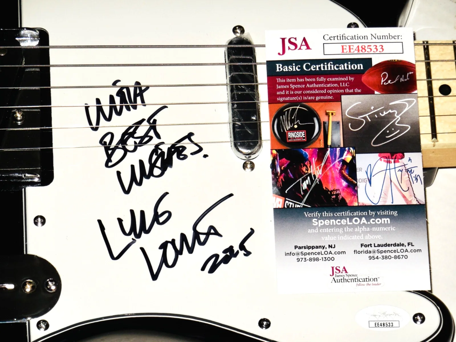 LYLE LOVETT AUTOGRAPHED ELECTRIC GUITAR (SINGER / SONGWRITER) - JSA COA!, изображение 2