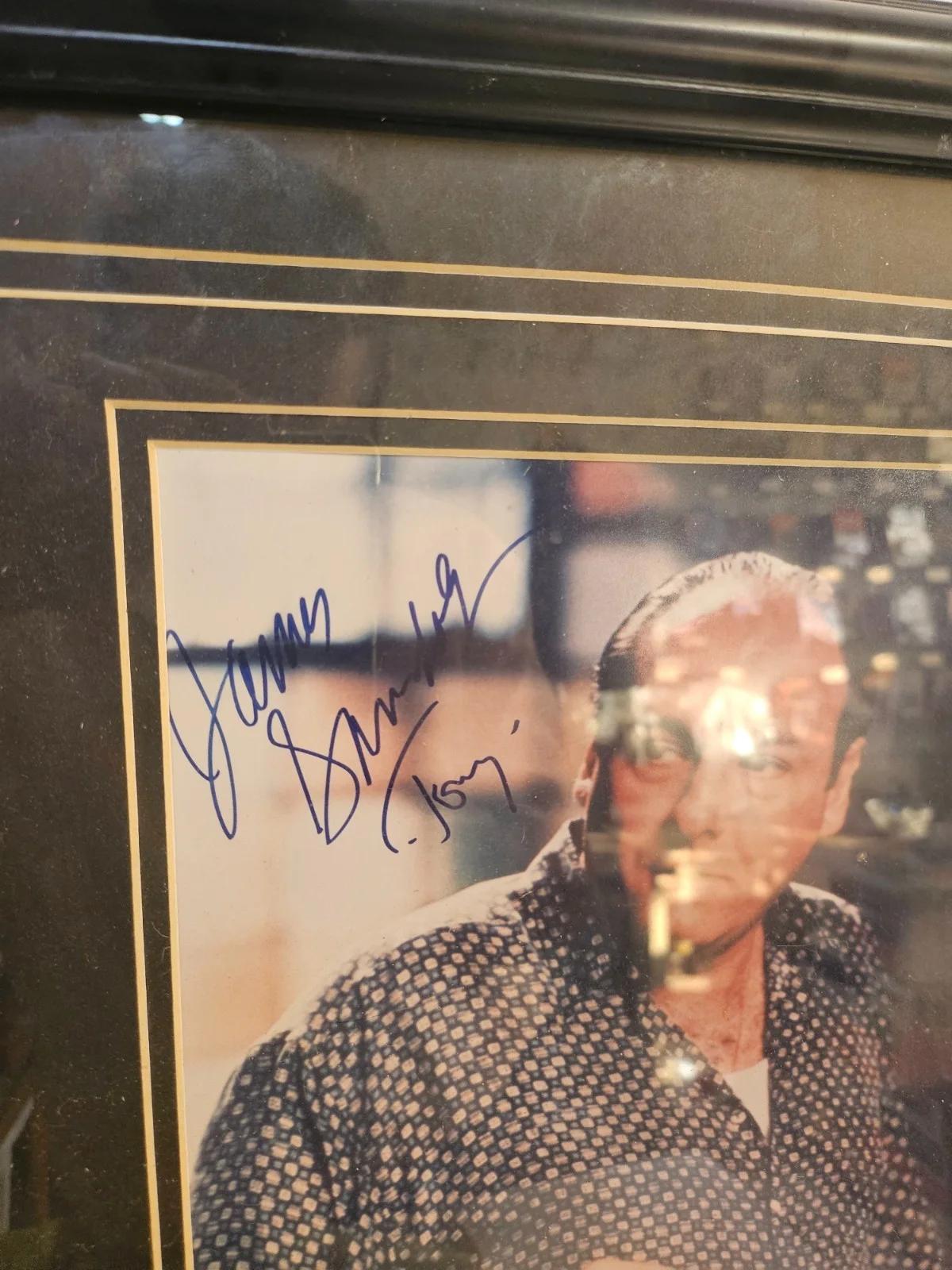 James Gandolfini Sopranos Signed 8x10 Photo Framed Matted Shadowbox, image 4