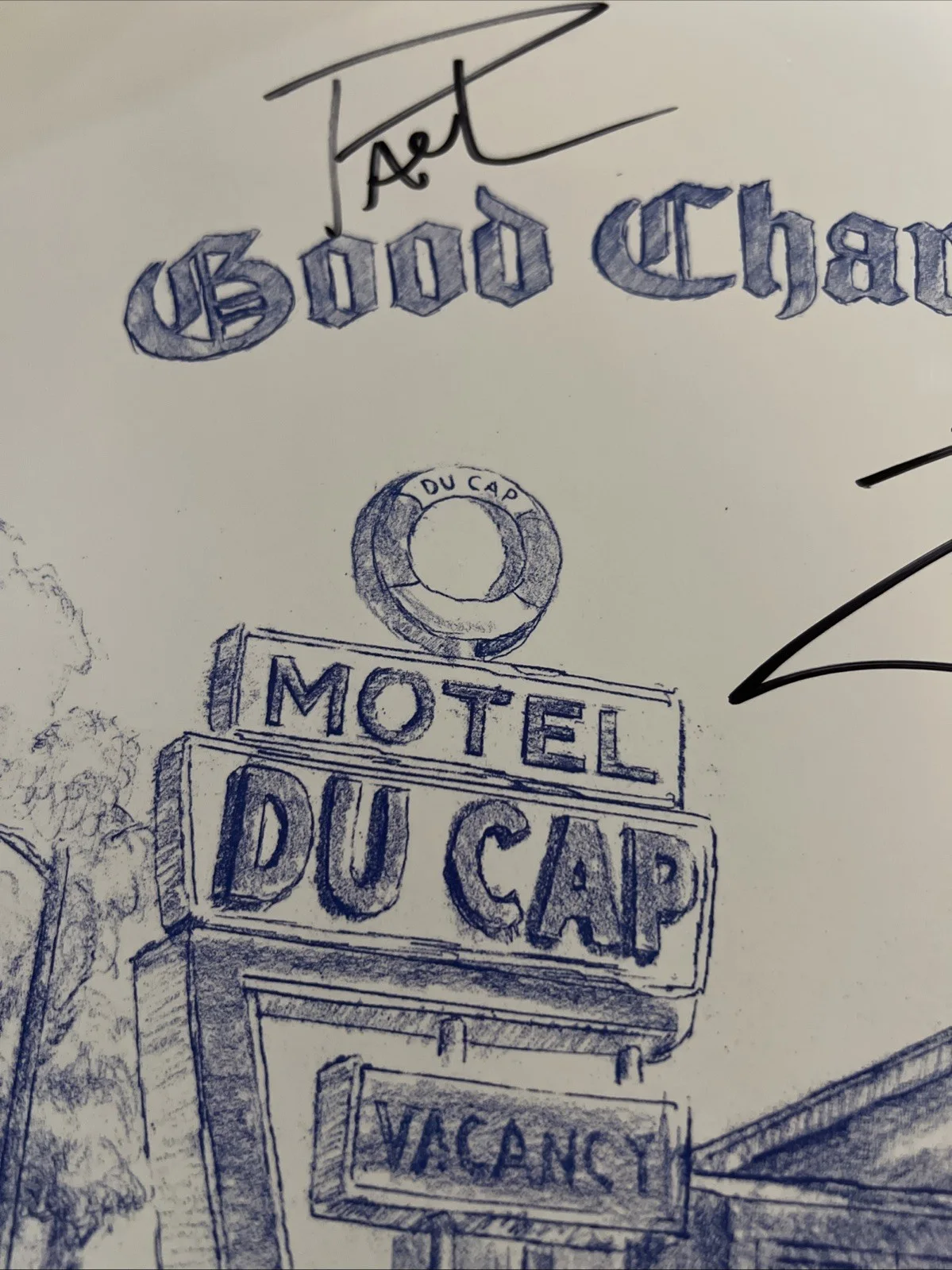 Good Charlotte Motel Du Cap Signed Galaxy Blue Vinyl Autograph, image 2