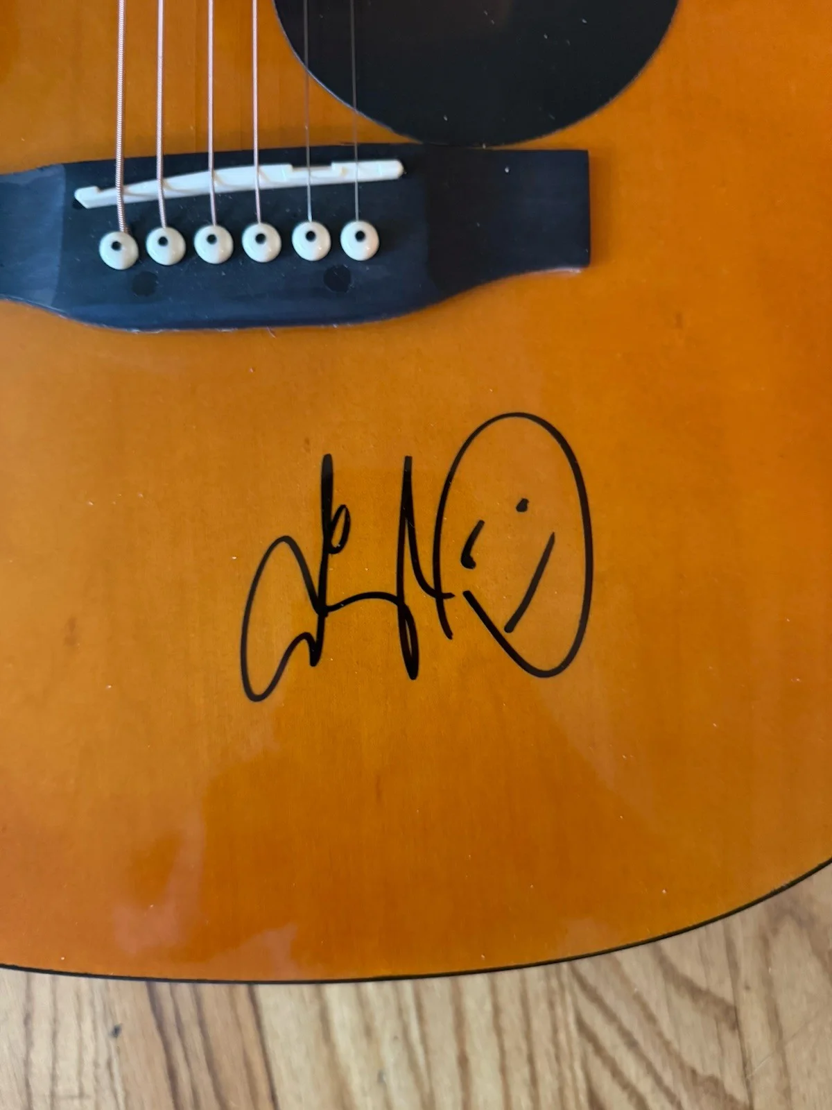 Adam Sandler Signed AUTOGRAPH Full Size Acoustic Guitar BECKETT BAS COA, image 3