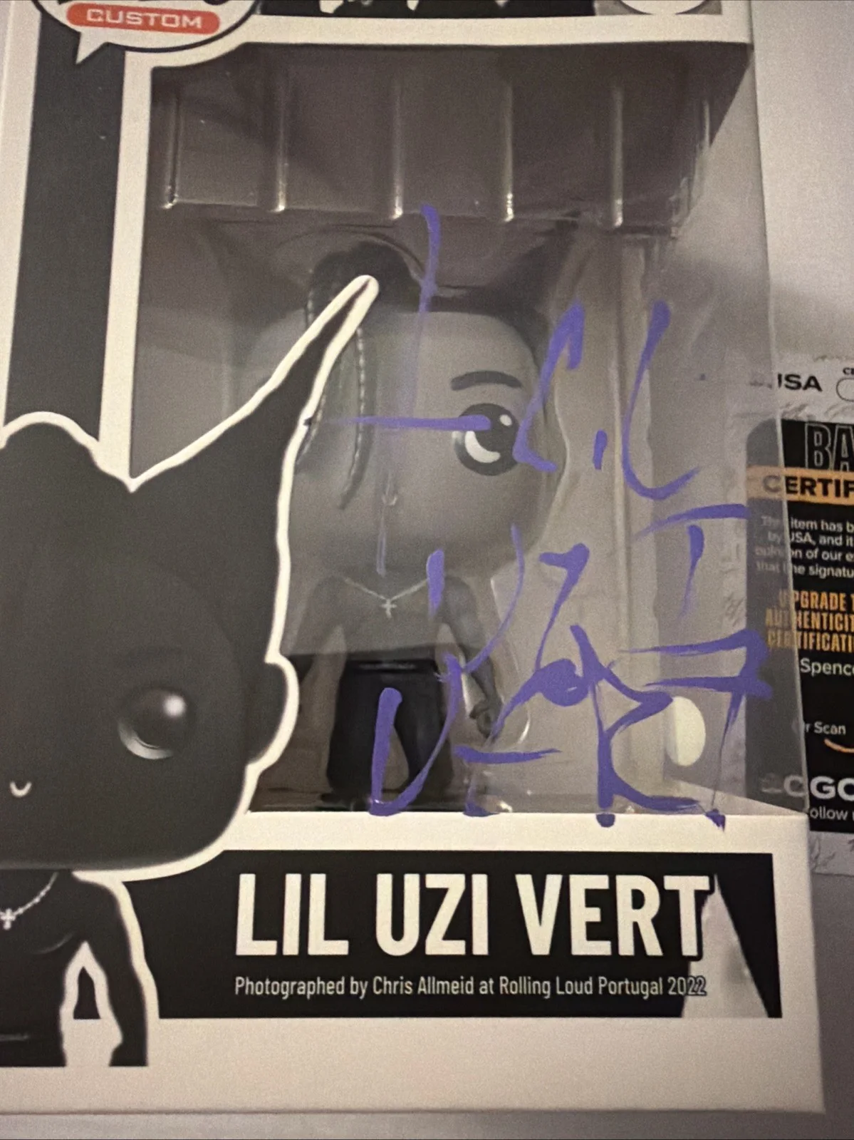 RARE 87/100 Lil Uzi Very Autographed Signed Funko Pop! RARE JSA COA, изображение 2