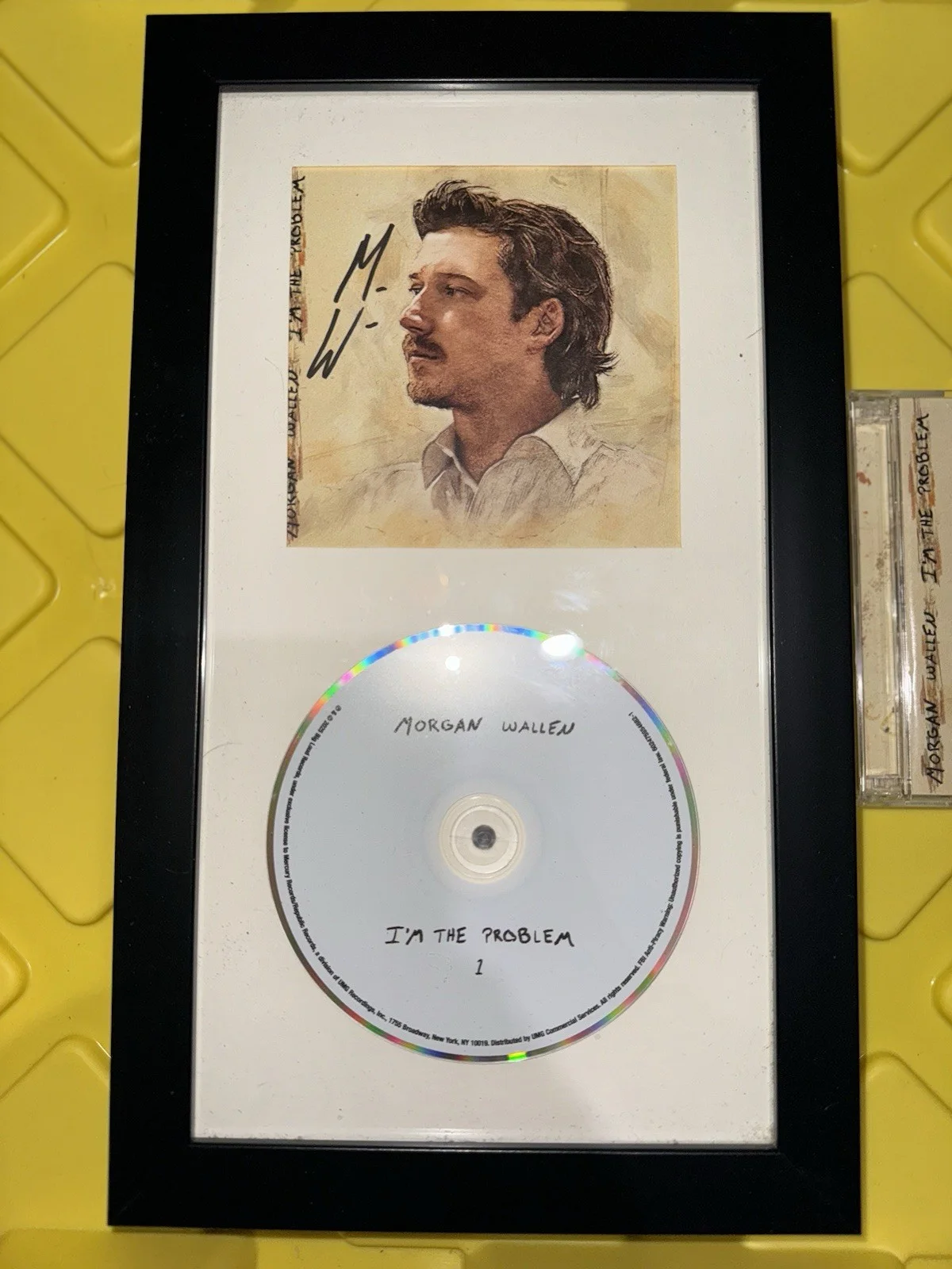 🌀Morgan Wallen Signed I’m The Problem CD - Framed Autographed🌀, image 2