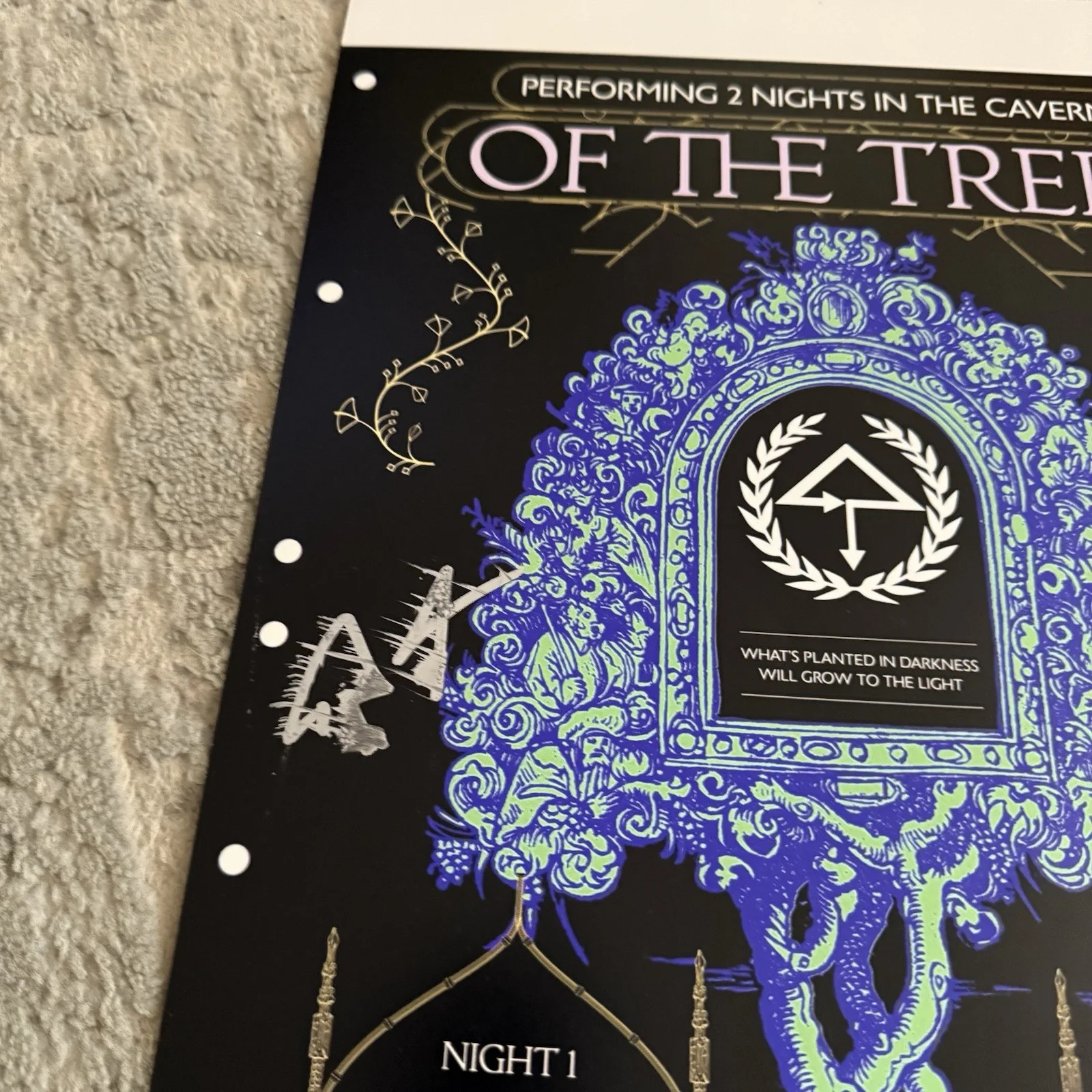 OF THE TREES SIGNED CAVERNS 12x18 PHOTO TANGLEWOOD HONEYDUST HARVEST JSA COA, image 2
