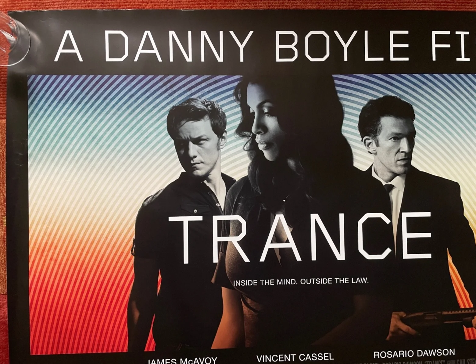 TRANCE (2013) Original UK Quad Movie Poster James McAvoy Rosario Dawson, изображение 2