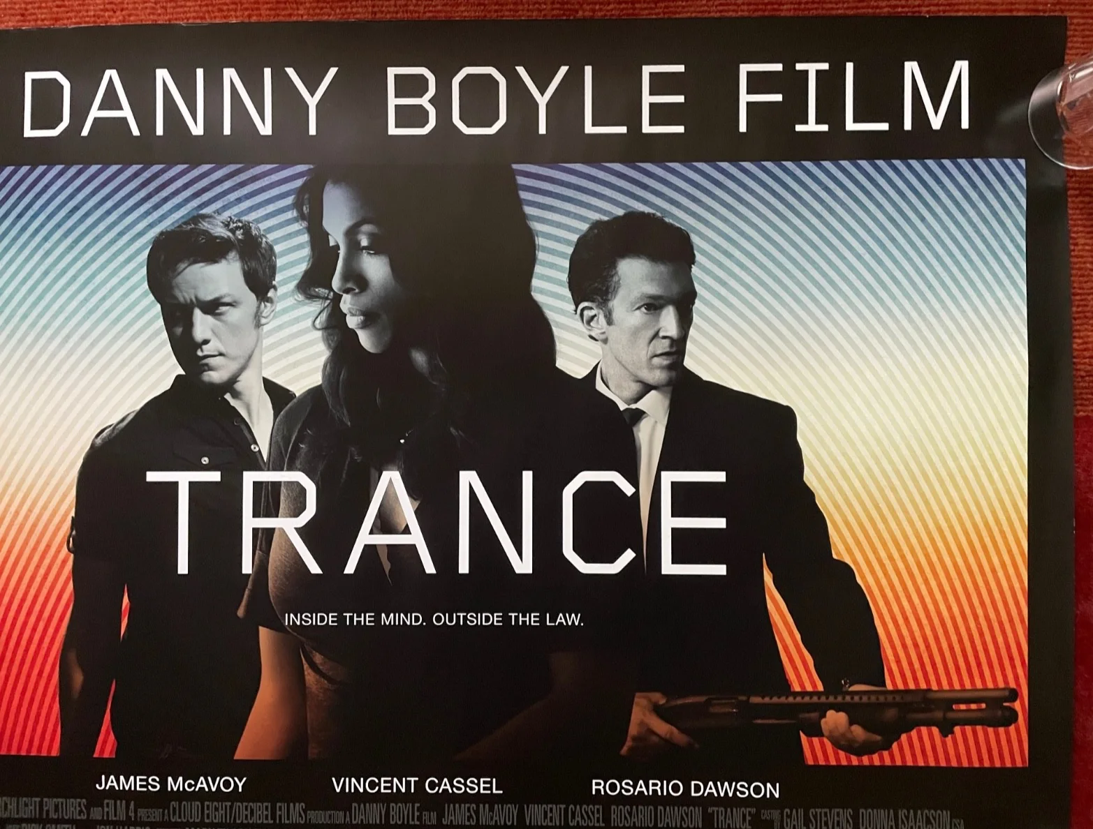 TRANCE (2013) Original UK Quad Movie Poster James McAvoy Rosario Dawson, изображение 3
