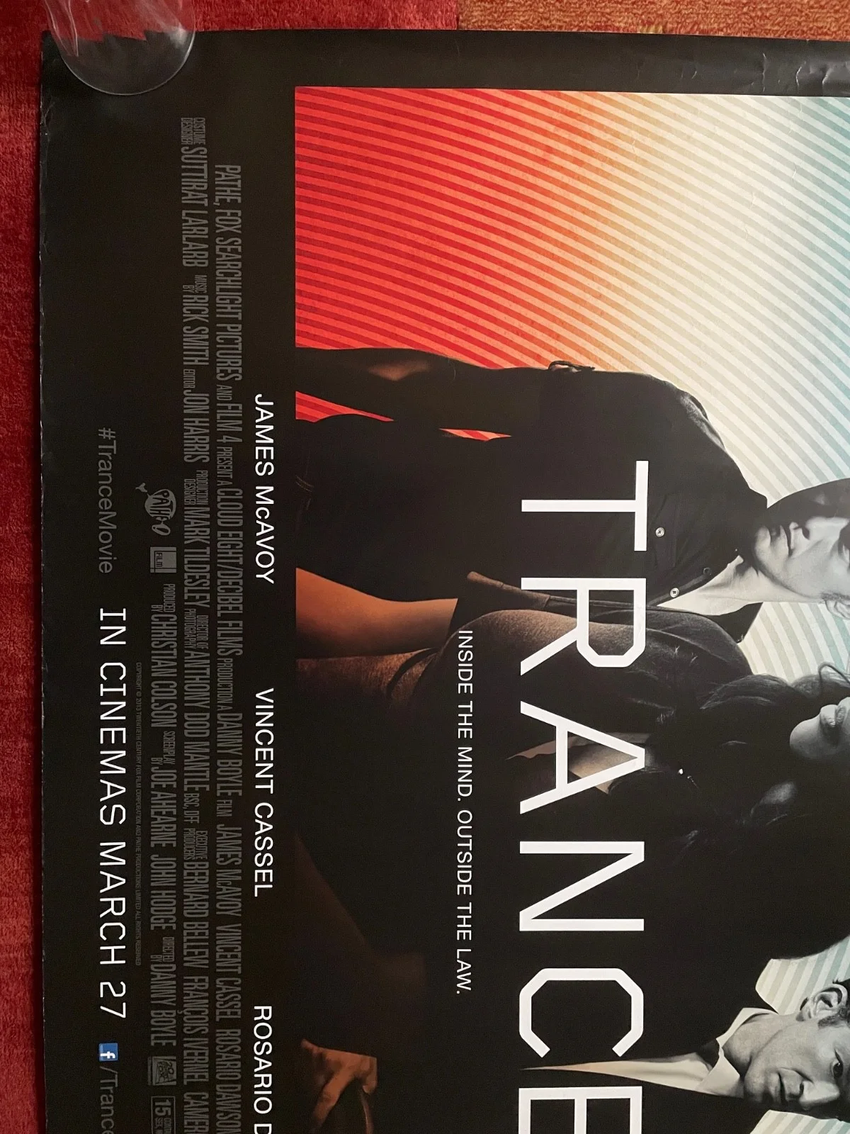 TRANCE (2013) Original UK Quad Movie Poster James McAvoy Rosario Dawson, изображение 4