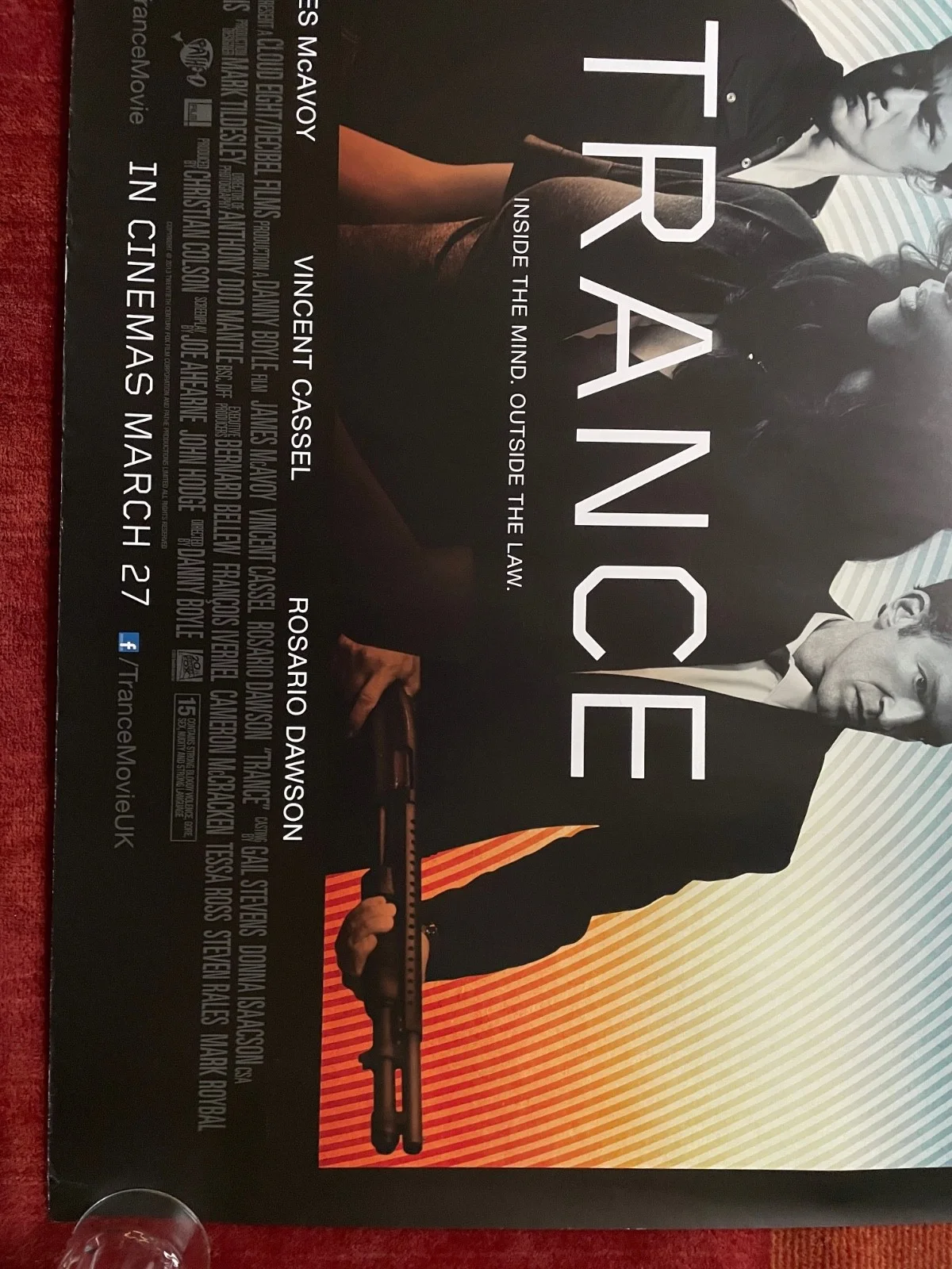 TRANCE (2013) Original UK Quad Movie Poster James McAvoy Rosario Dawson, изображение 5