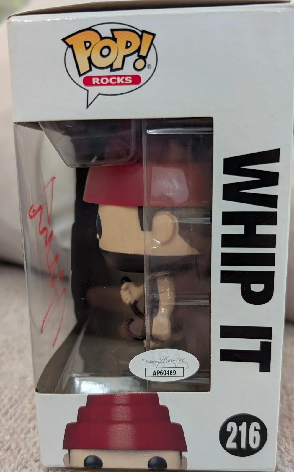 MARK MOTHERSBAUGH signed FUNKO POP Devo WHIP IT JSA Authenticated, image 2